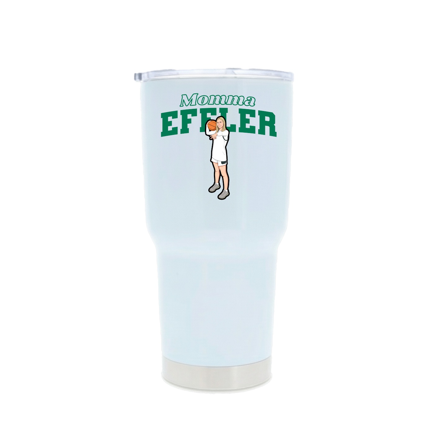 30oz Stainless Steel Tumbler — Mothers Day Block in White