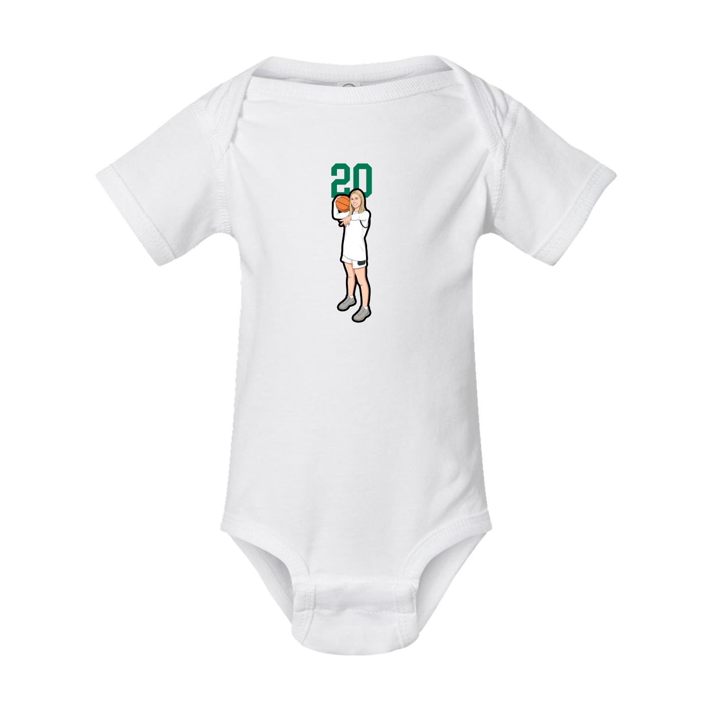 Baby Onesie — Number Top in White