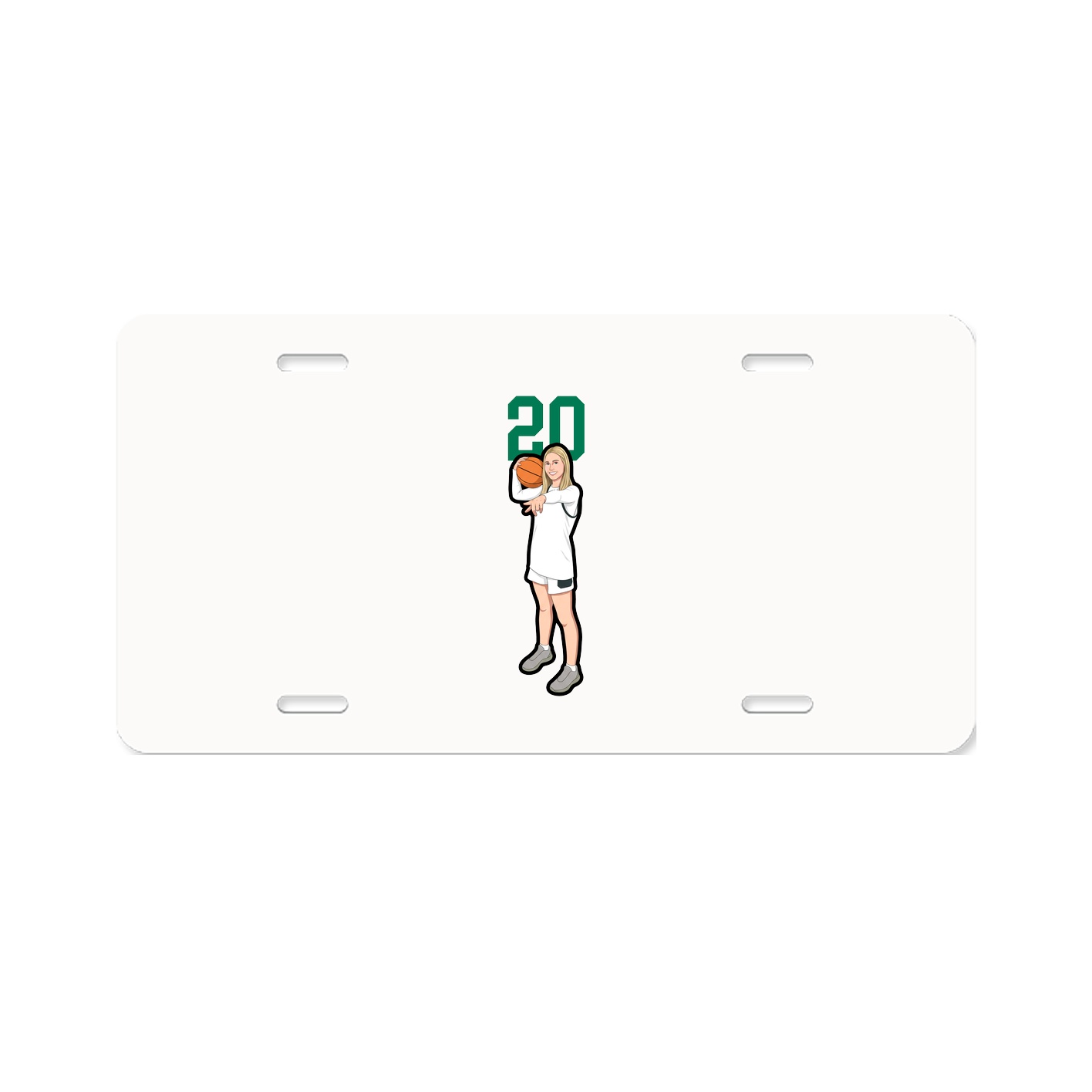 License Plate — Number Top in Classic