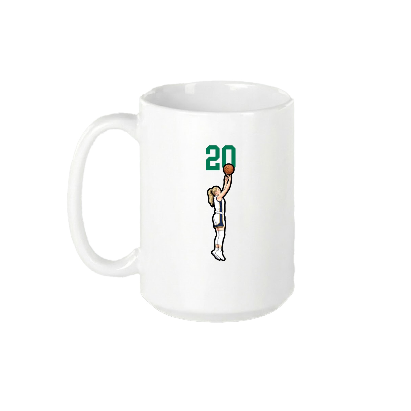 15oz Coffee Mug — Number Top in White
