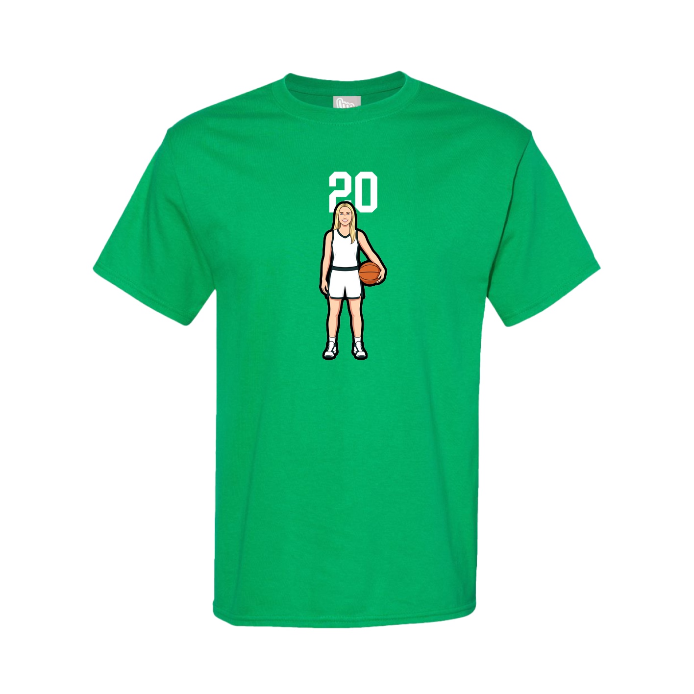 Youth Tee — Number Top in Green