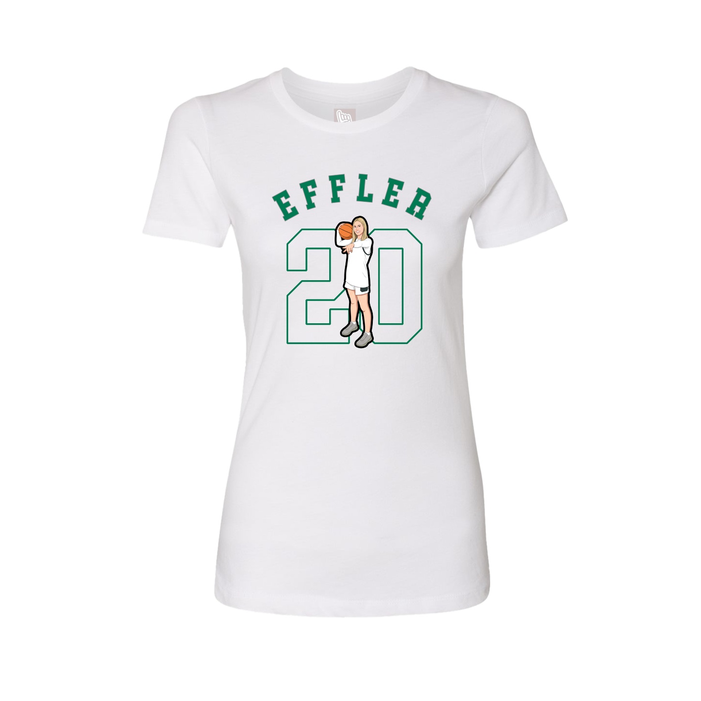 Fitted Women's Tee — Shirsey Arch in White