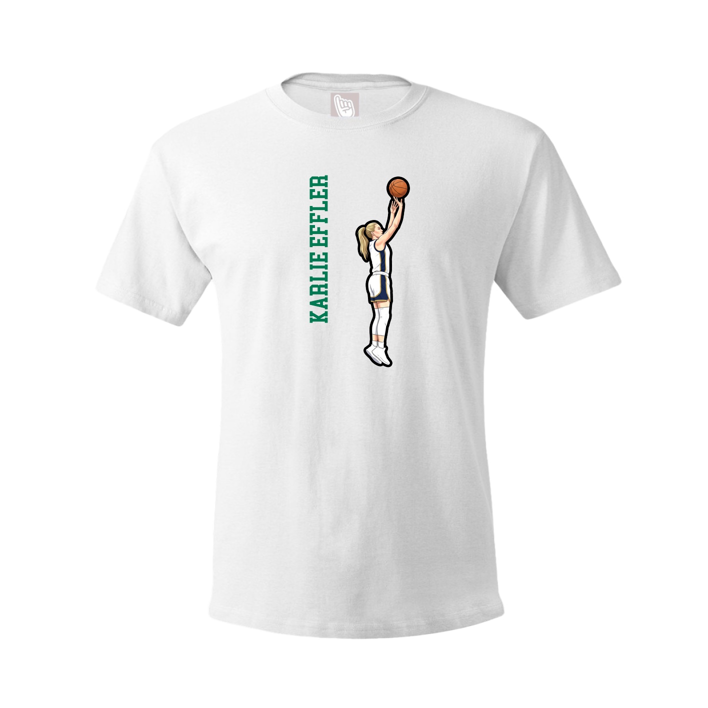 Youth Tee — Name Vertical in White