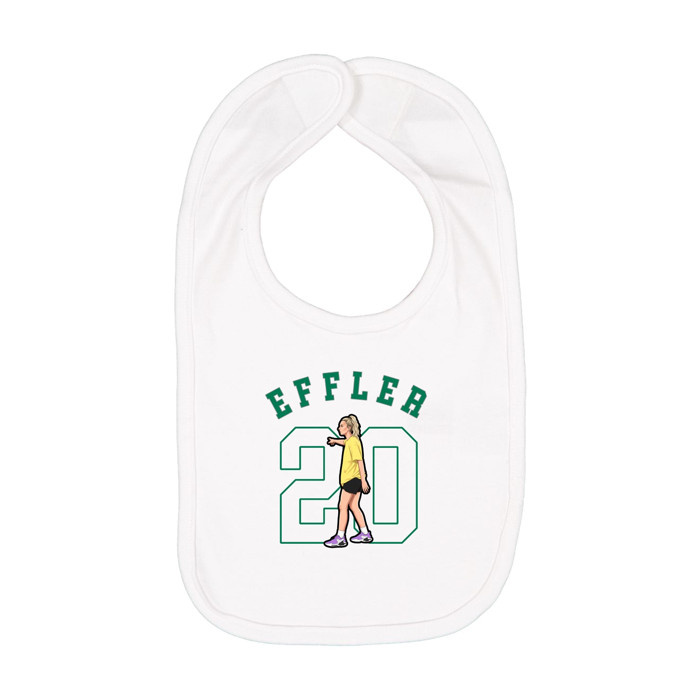 Infant Bib — Shirsey Arch in White