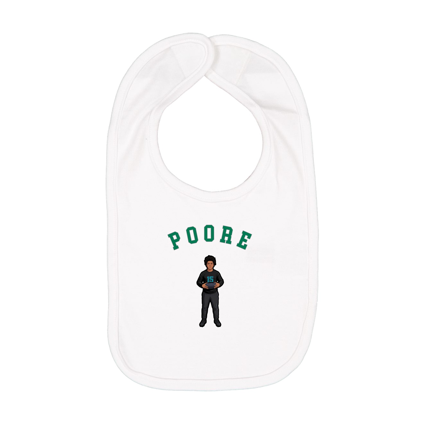 Infant Bib — Shirsey Arch in White