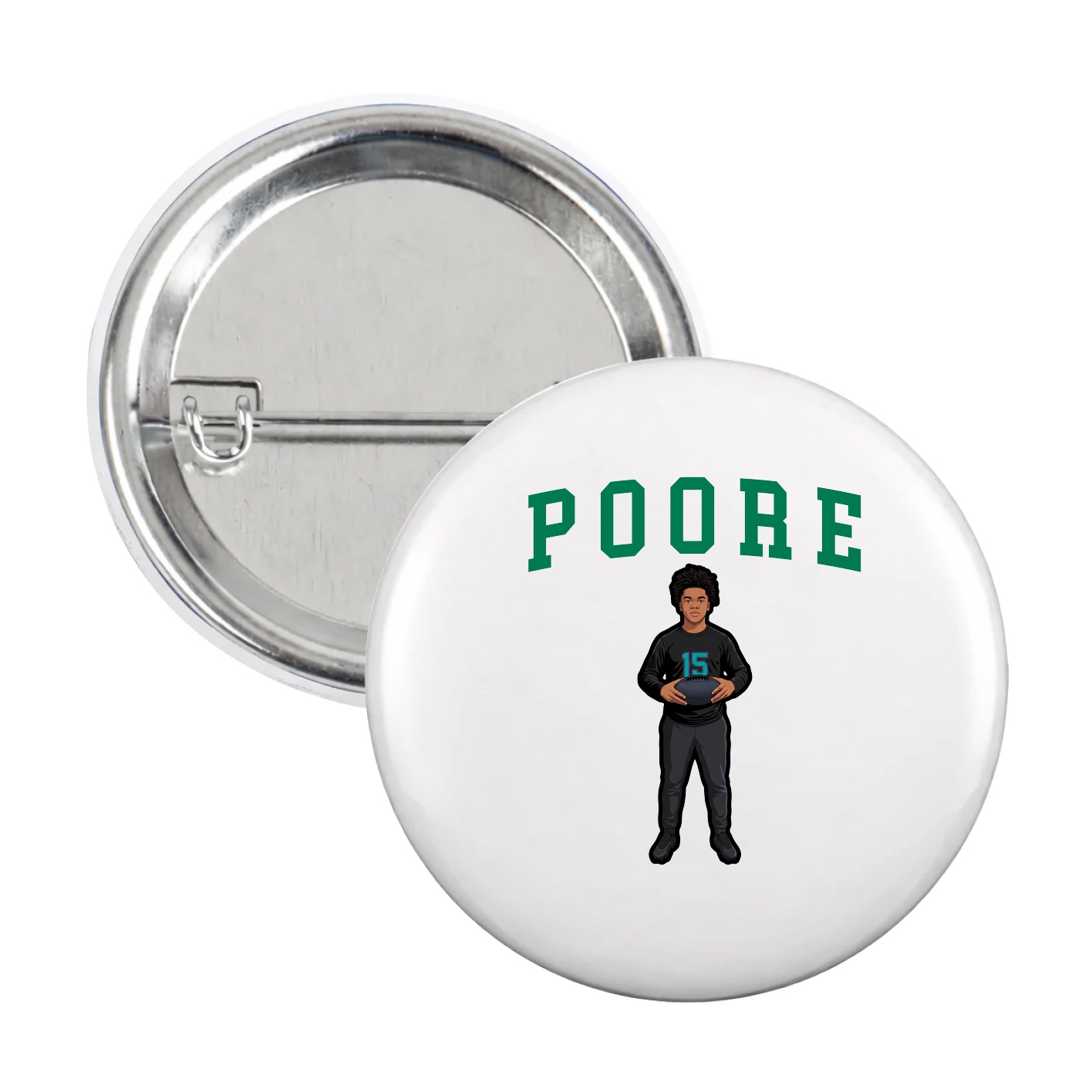 Game Day Button — Shirsey in White