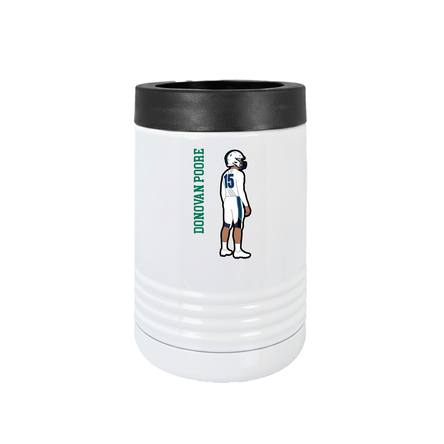 Beverage Holder — Name Vertical in White