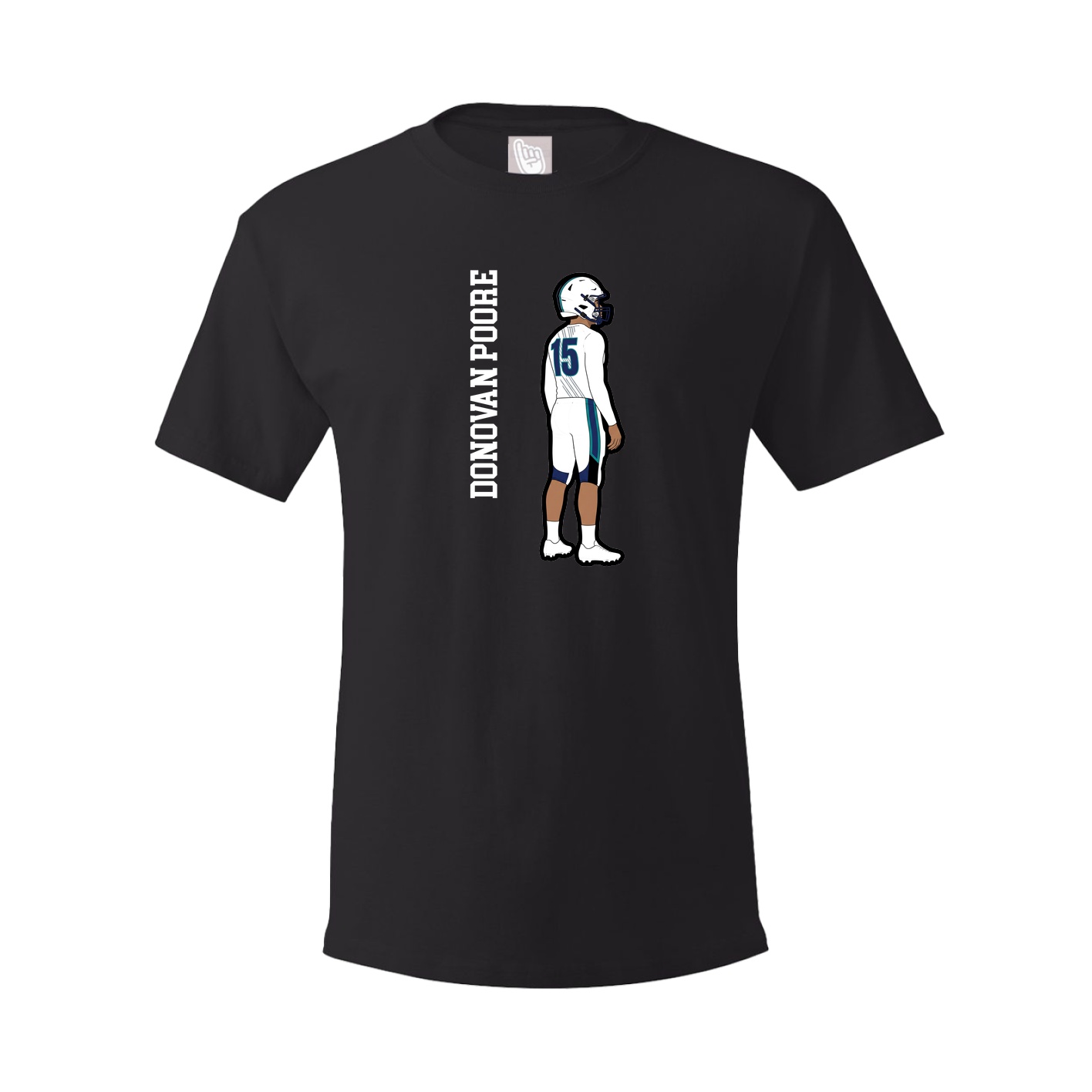 Youth Tee — Name Vertical in Black