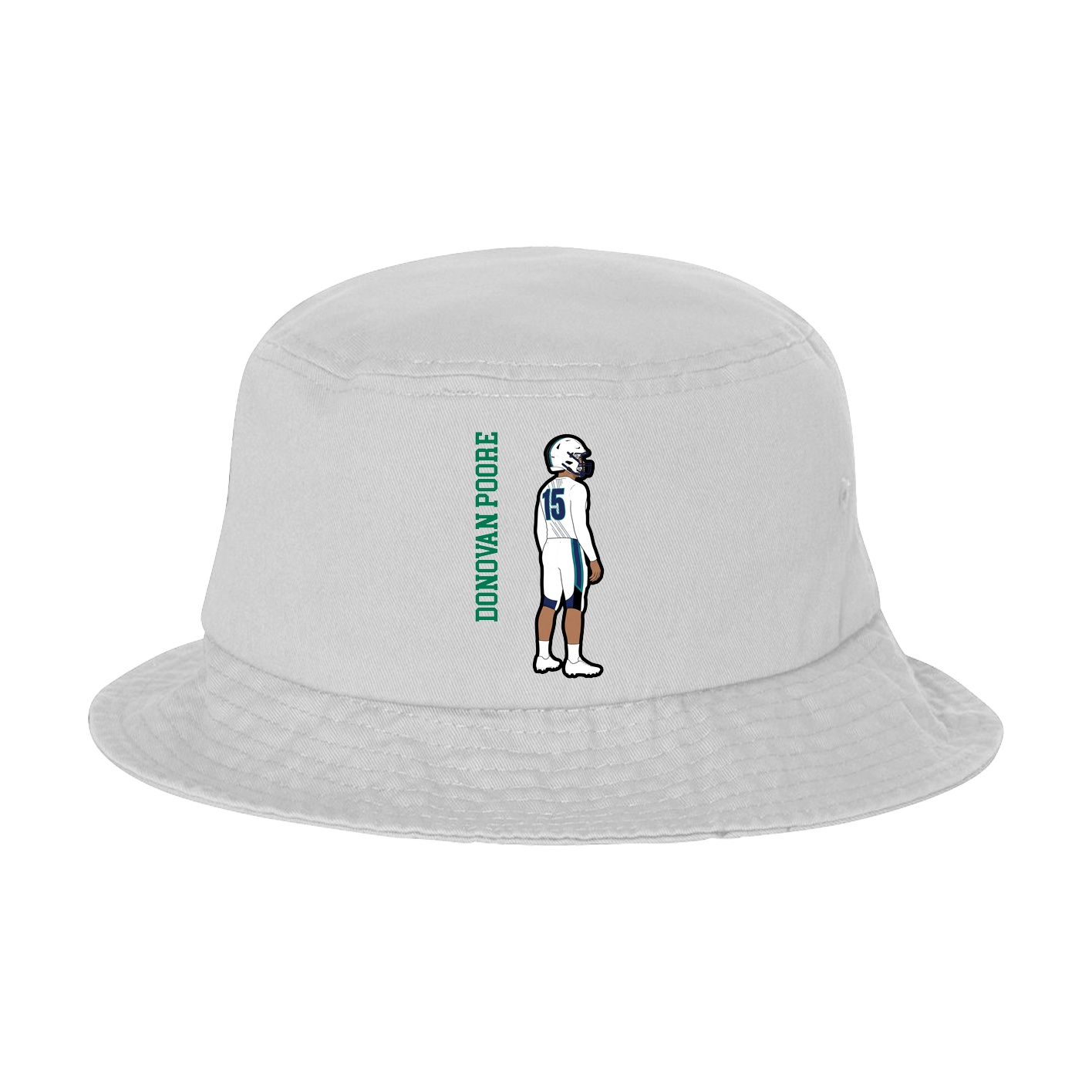 Bucket Cap — Name Vertical in White