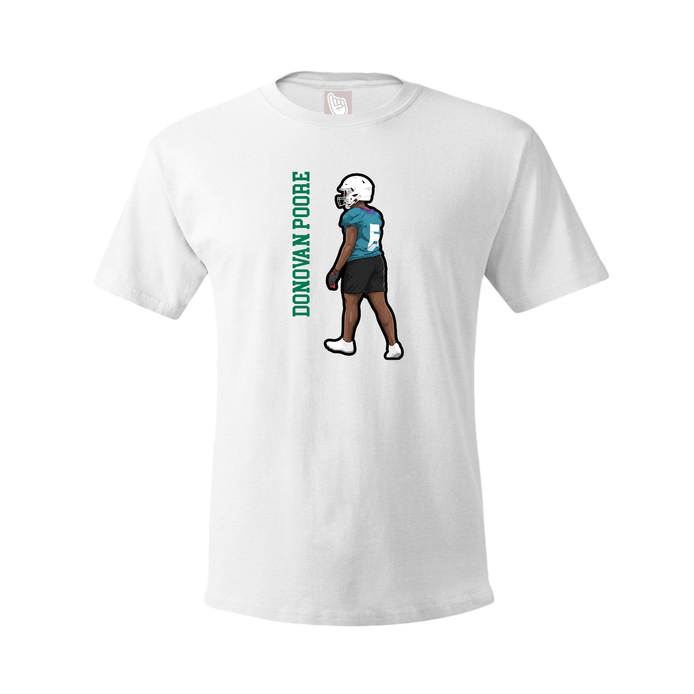 Tee — Name Vertical in White