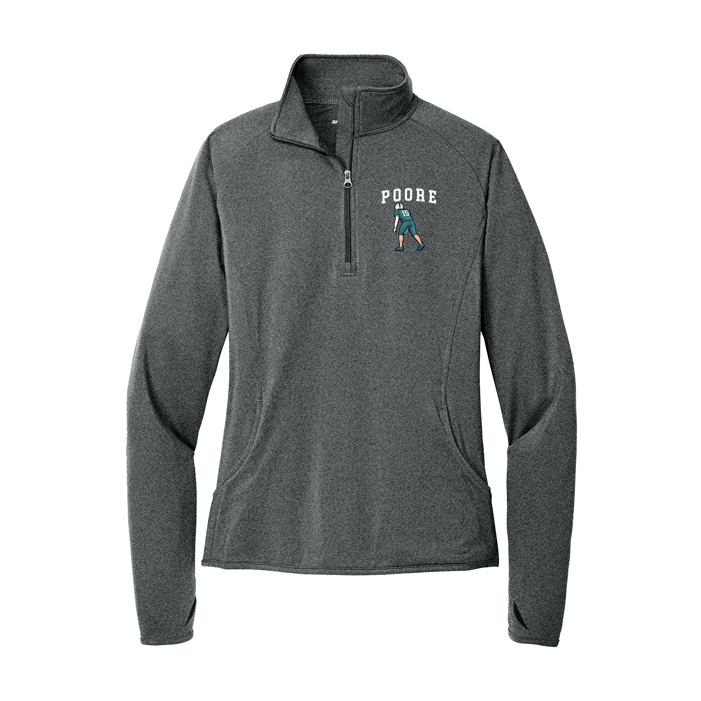 Women's Q-Zip Pullover — Shirsey in Grey