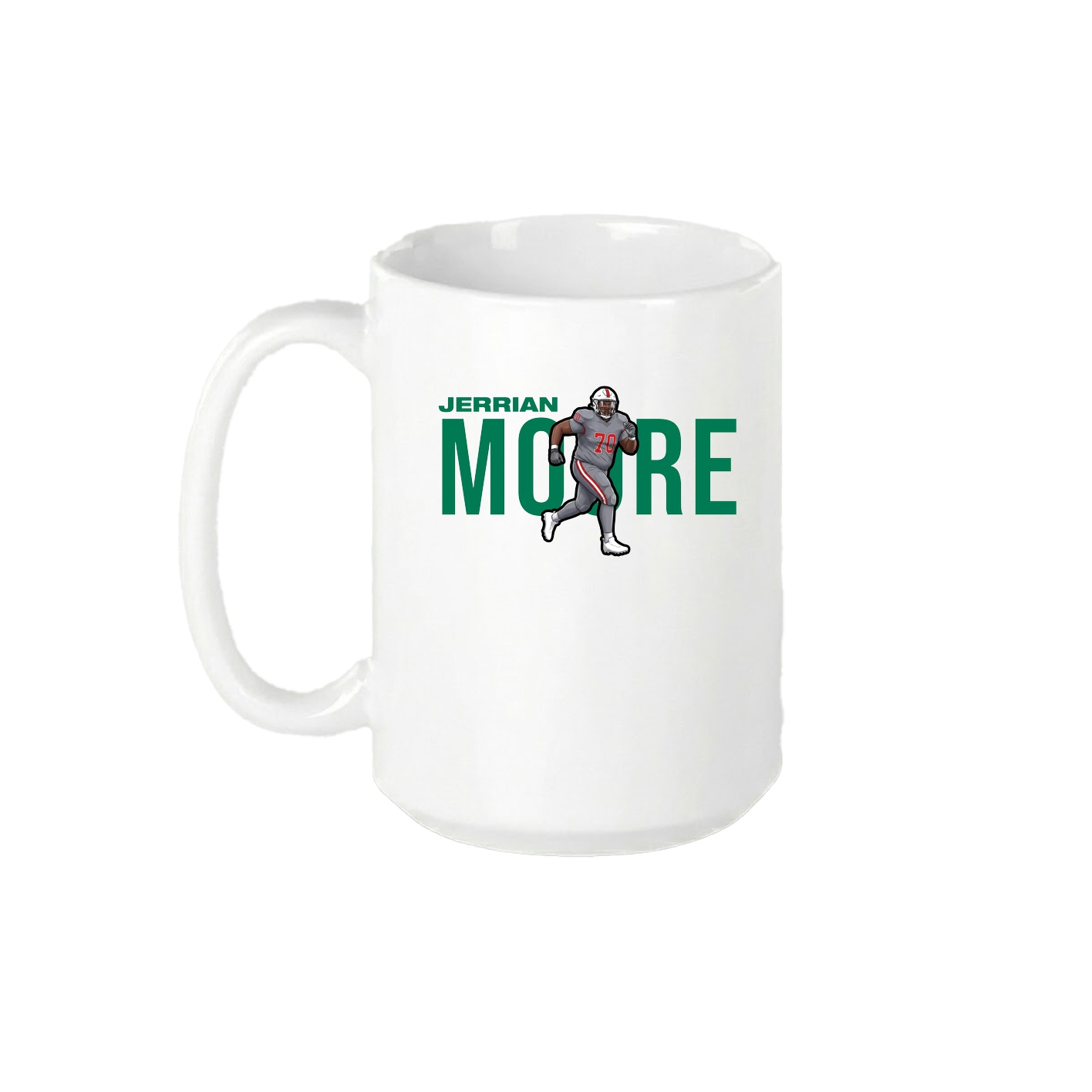 15oz Coffee Mug — Player Name in White