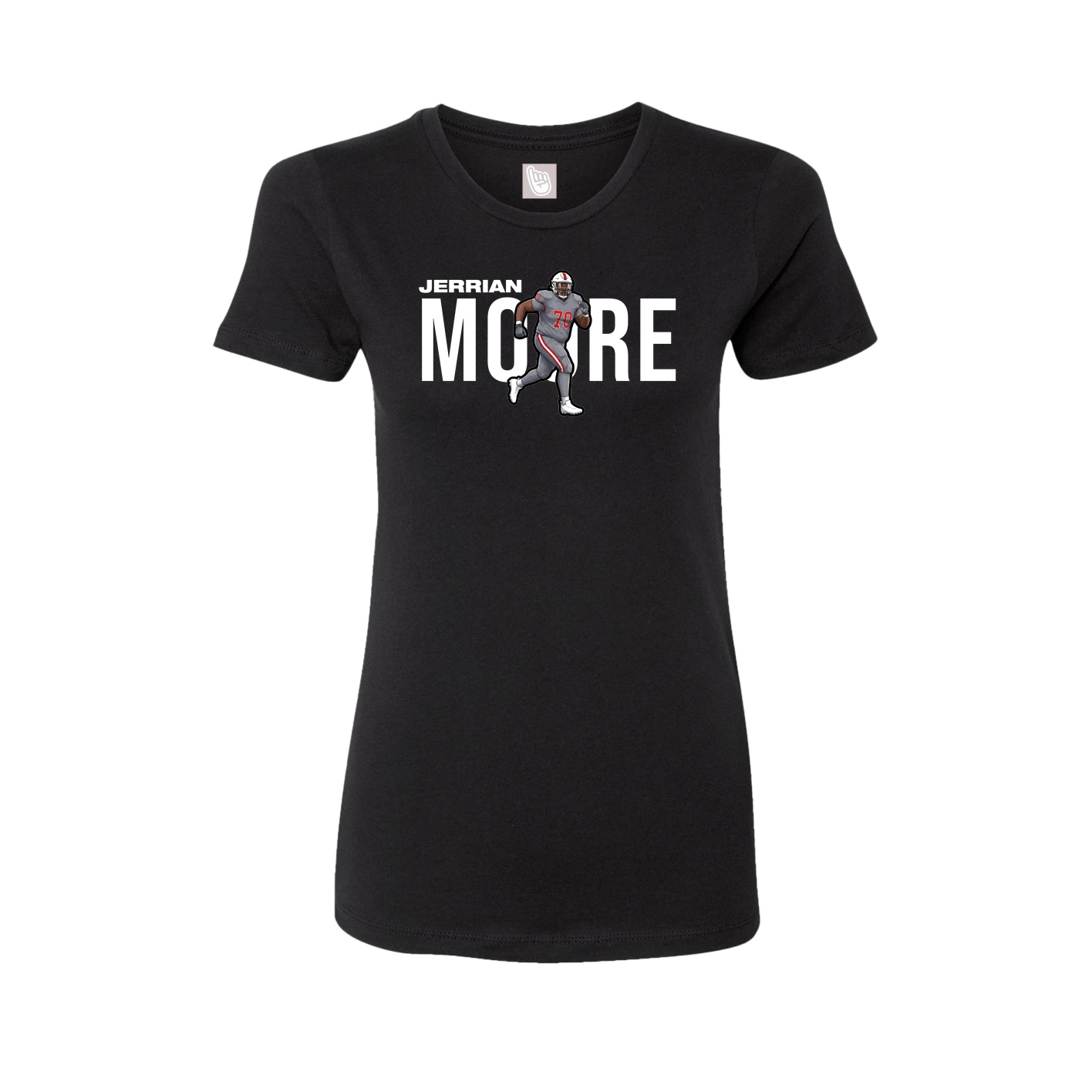 Fitted Women's Tee — Player Name in Black