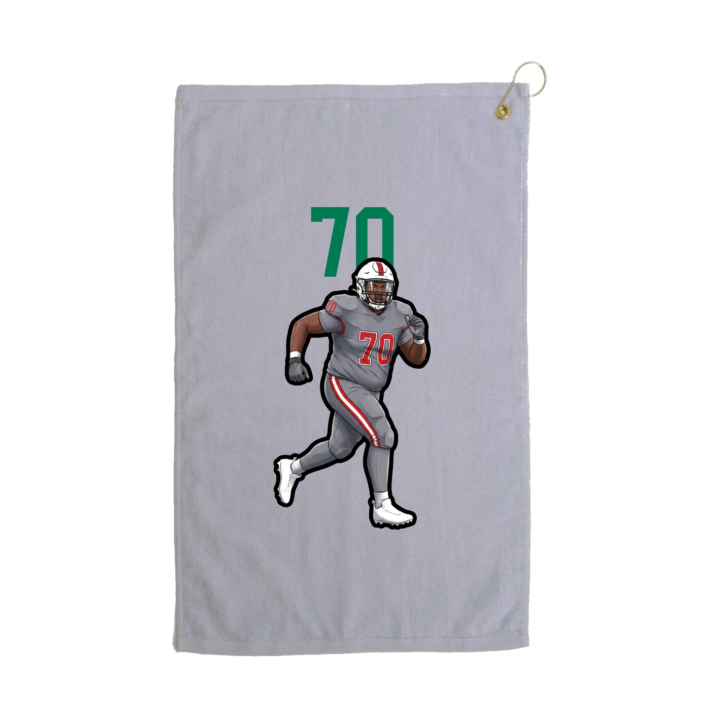 Golf Towel — Number Top in Grey