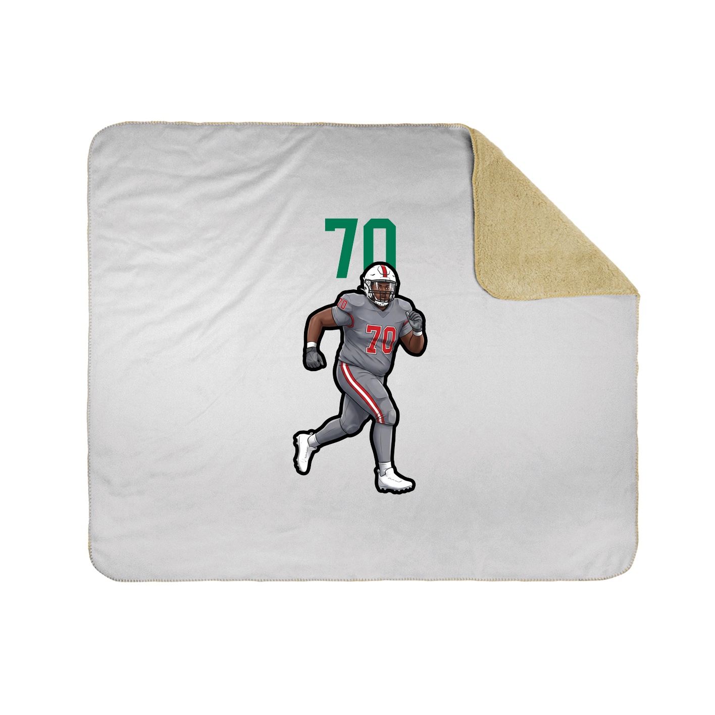 Throw Blanket — Number Top in White