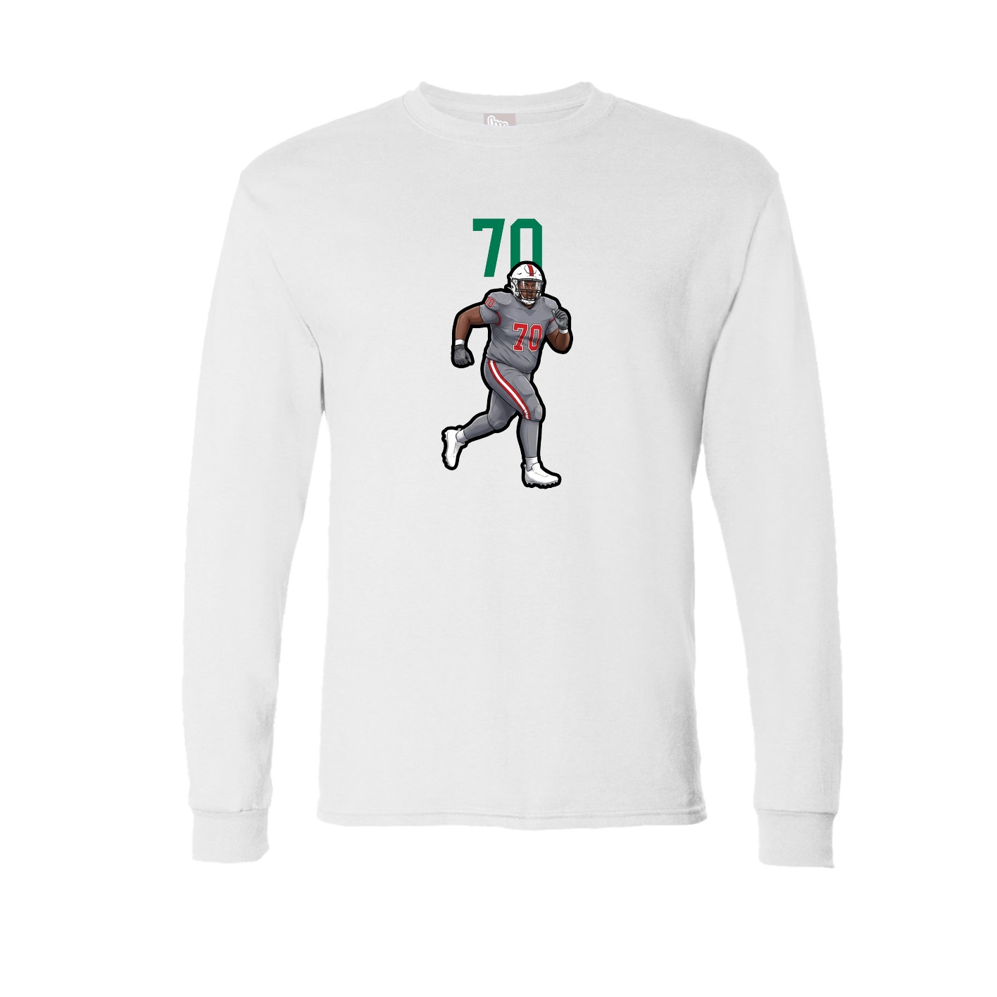 Long Sleeve Tee — Number Top in White