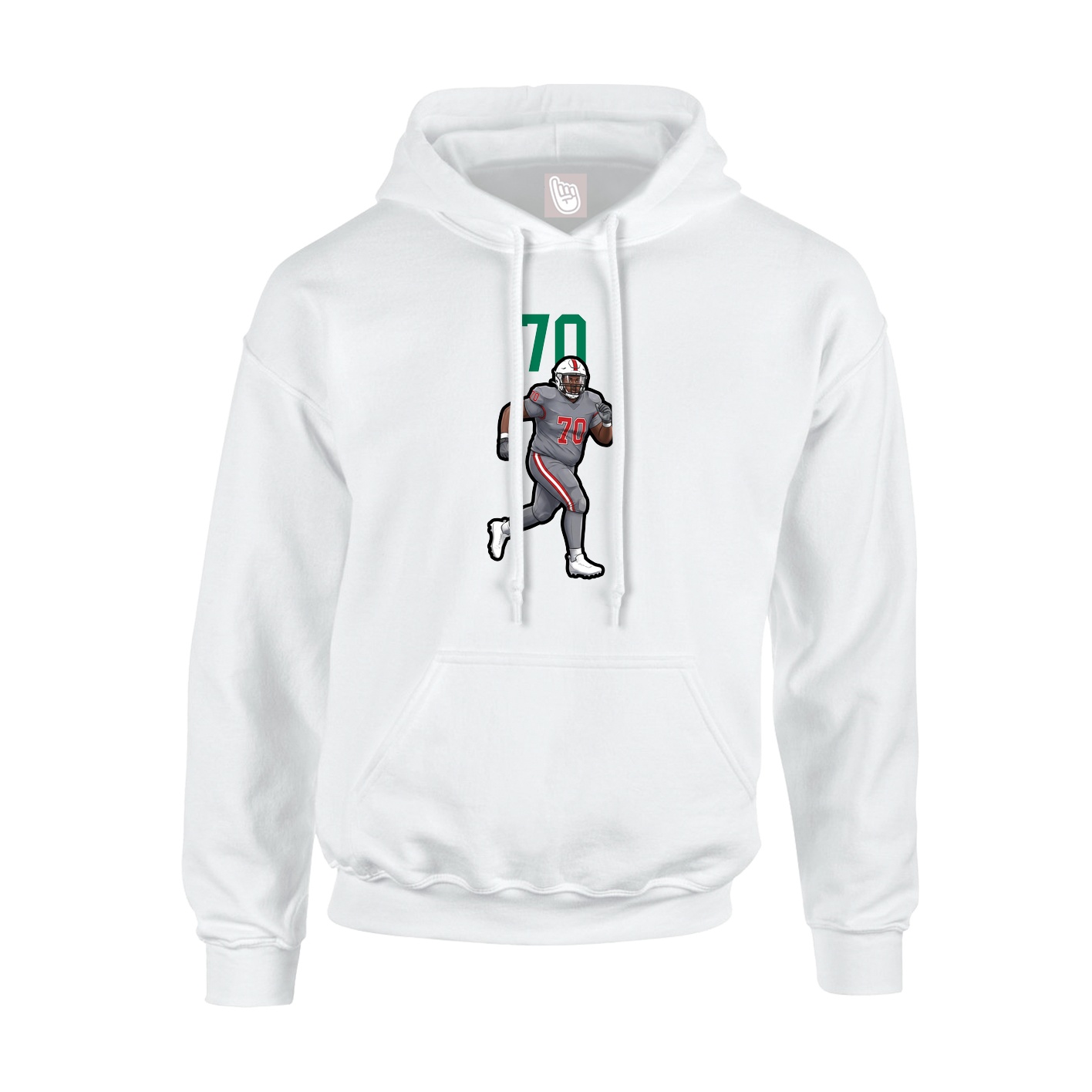 Hoodie — Number Top in White
