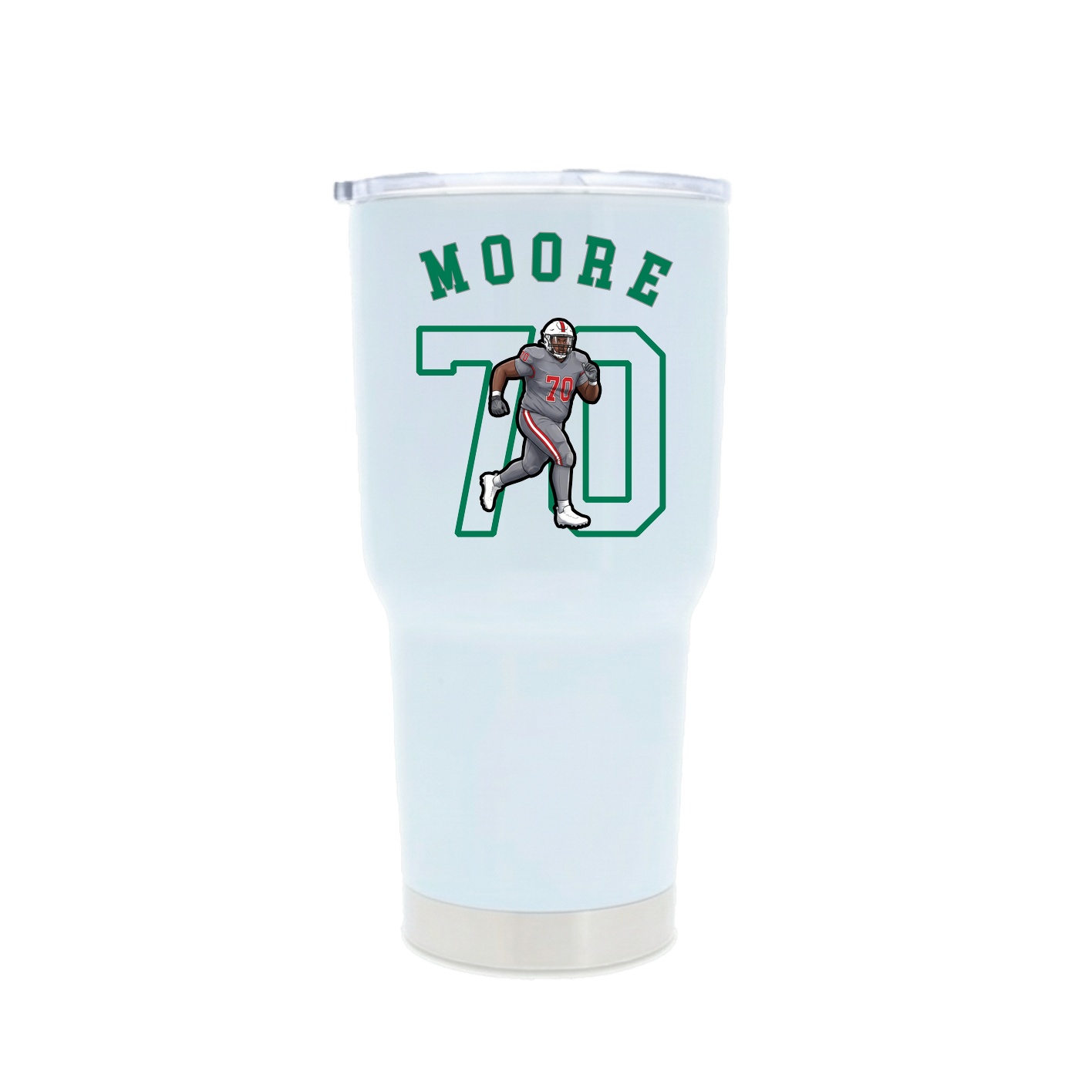 30oz Stainless Steel Tumbler — Shirsey Arch in White