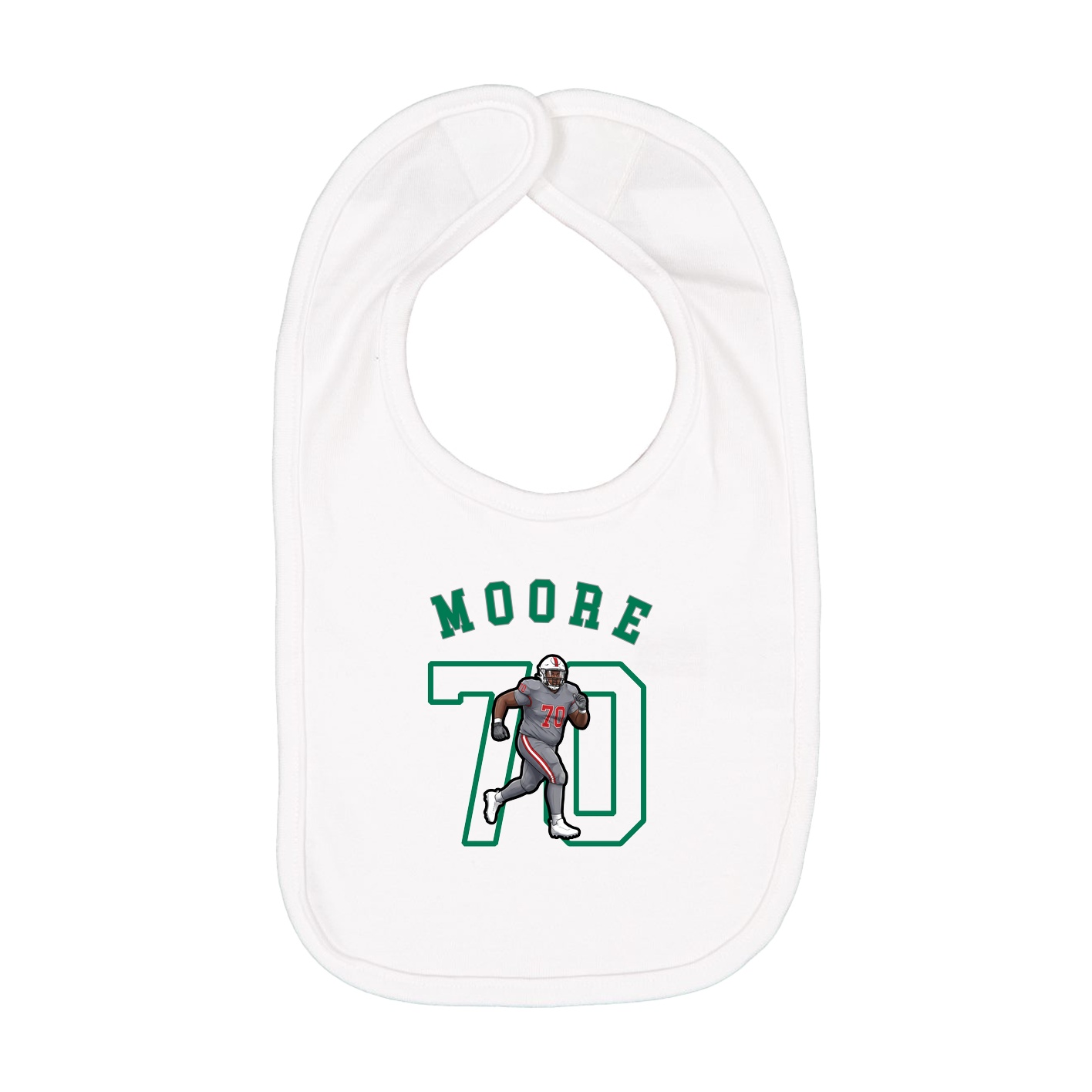 Infant Bib — Shirsey Arch in White