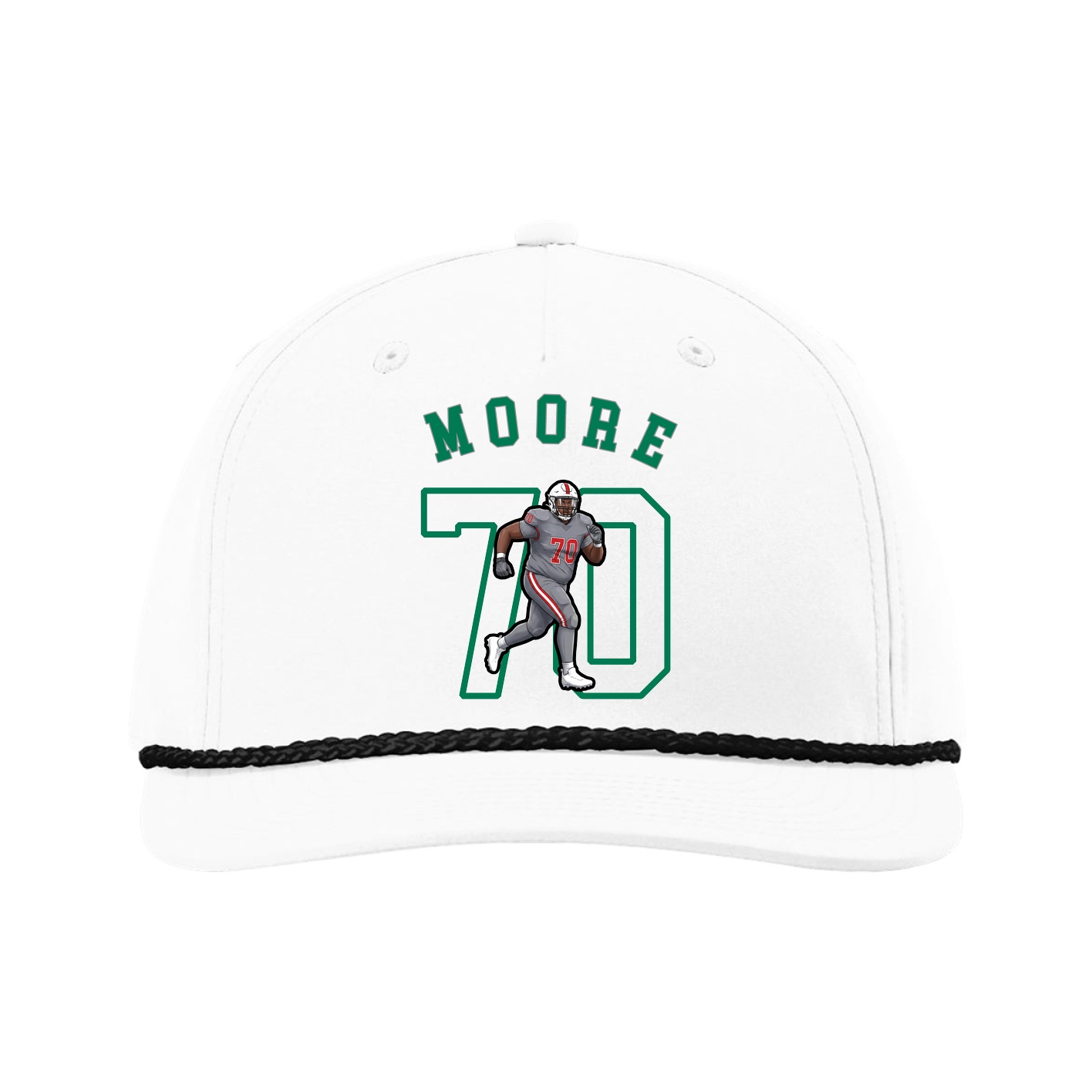 Five-Panel Classic Rope Cap — Shirsey Arch in White