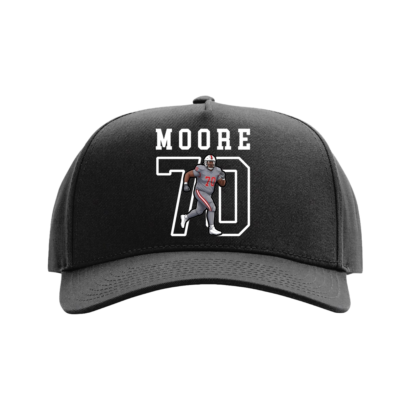Full Fabric Five-Panel Champ Cap — Shirsey in Black