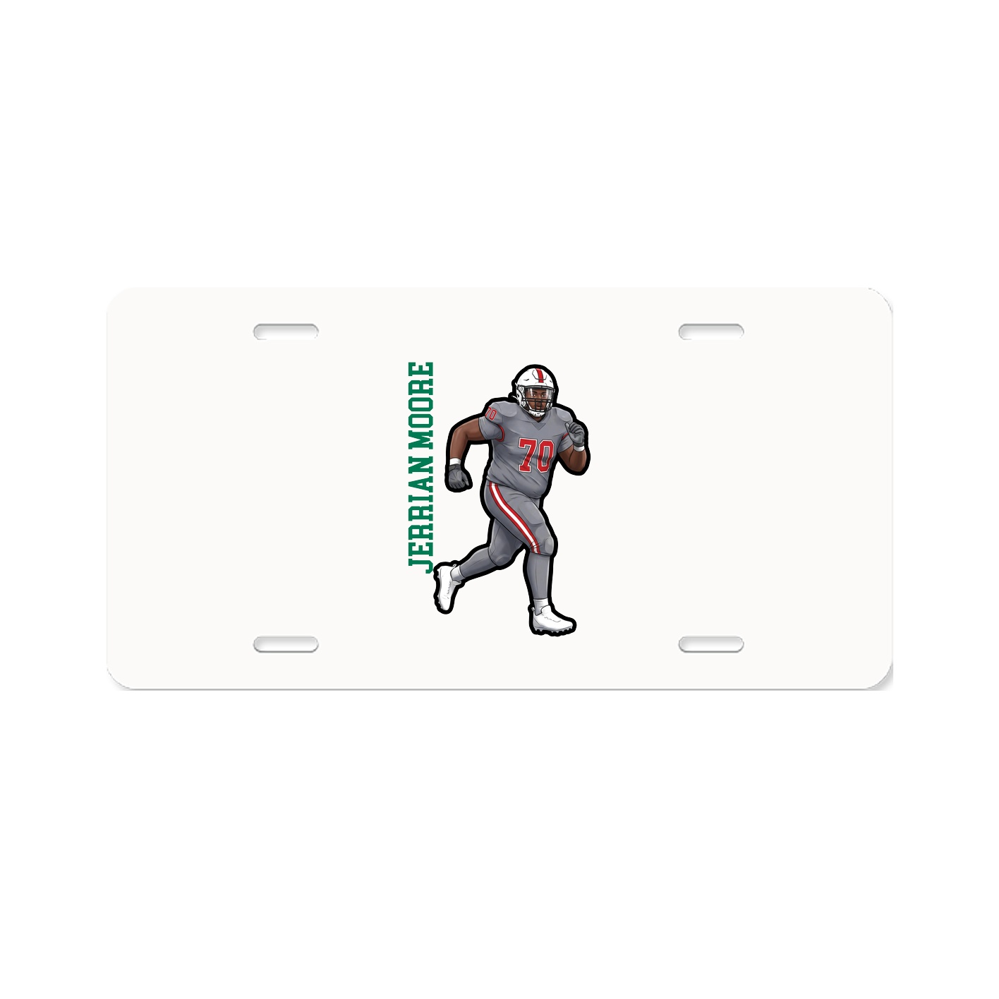 License Plate — Name Vertical in Classic