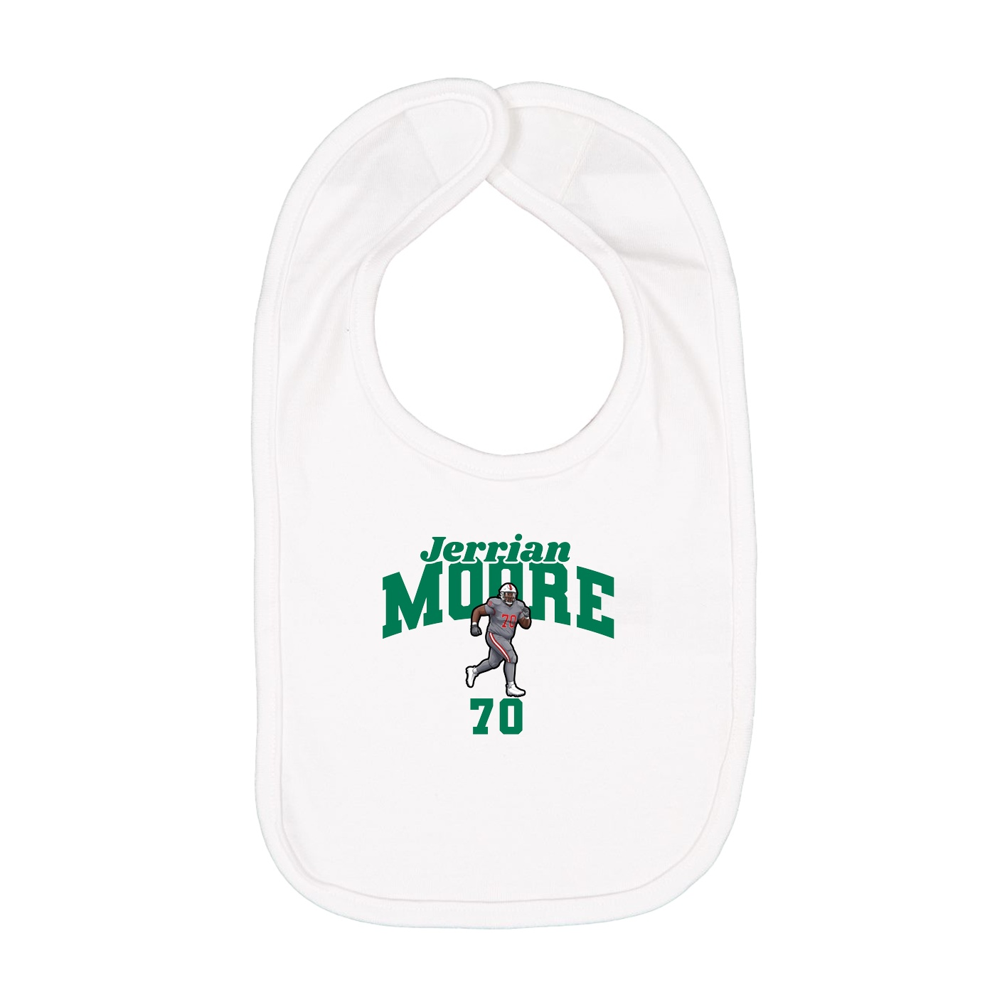 Infant Bib — Signature Arch in White