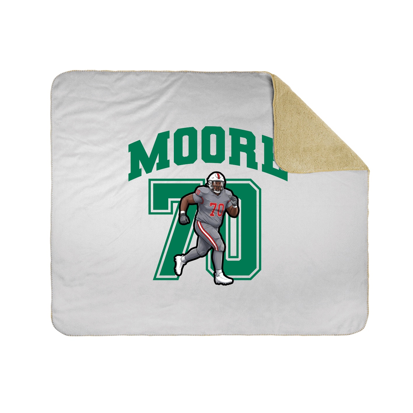 Throw Blanket — Number in White