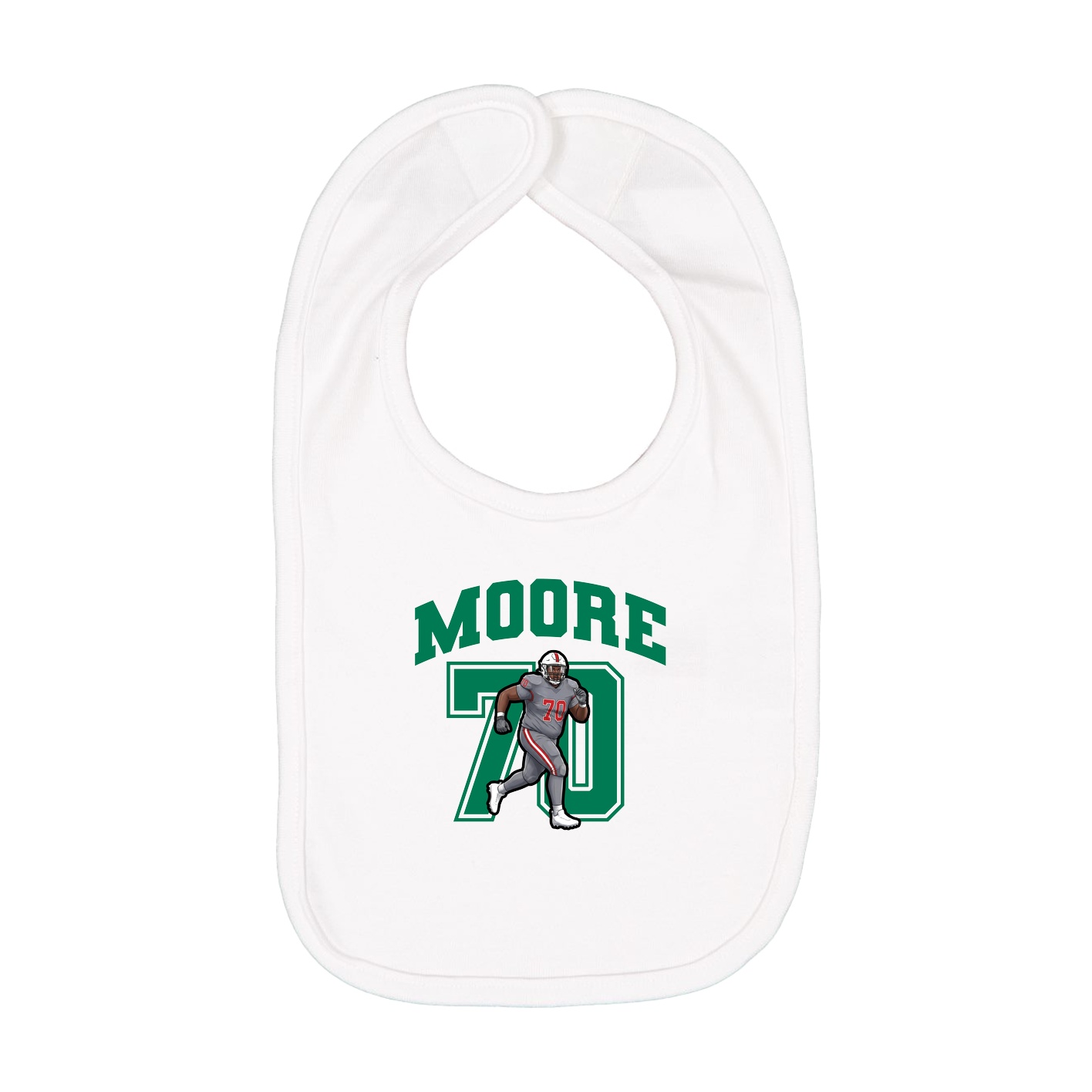 Infant Bib — Number in White