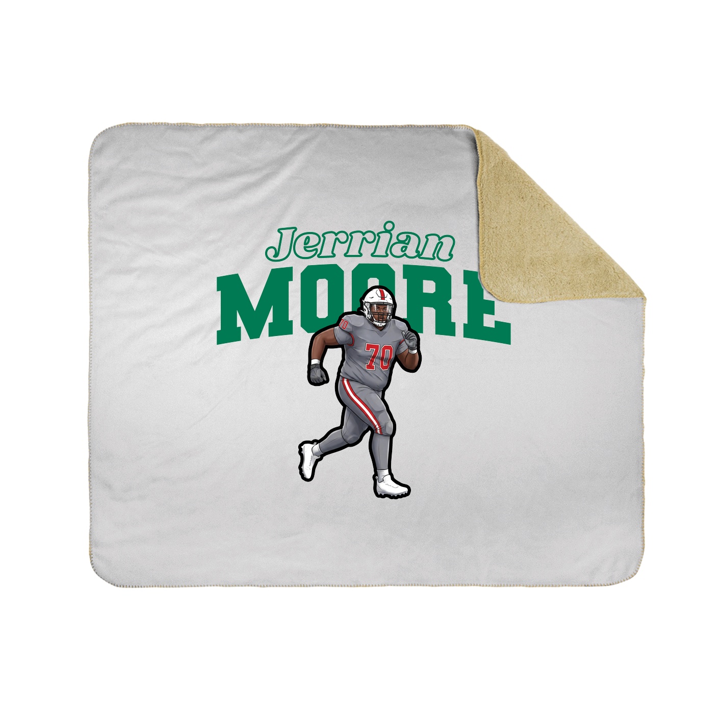 Throw Blanket — Name Arch in White
