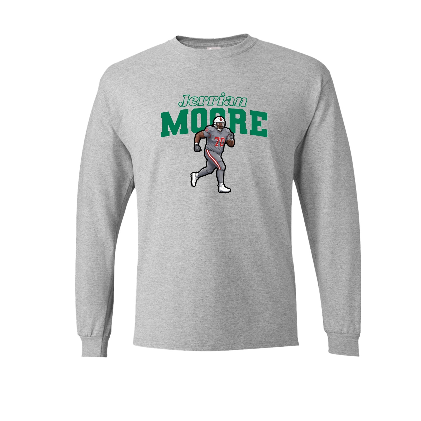 Long Sleeve Tee — Name Arch in Grey