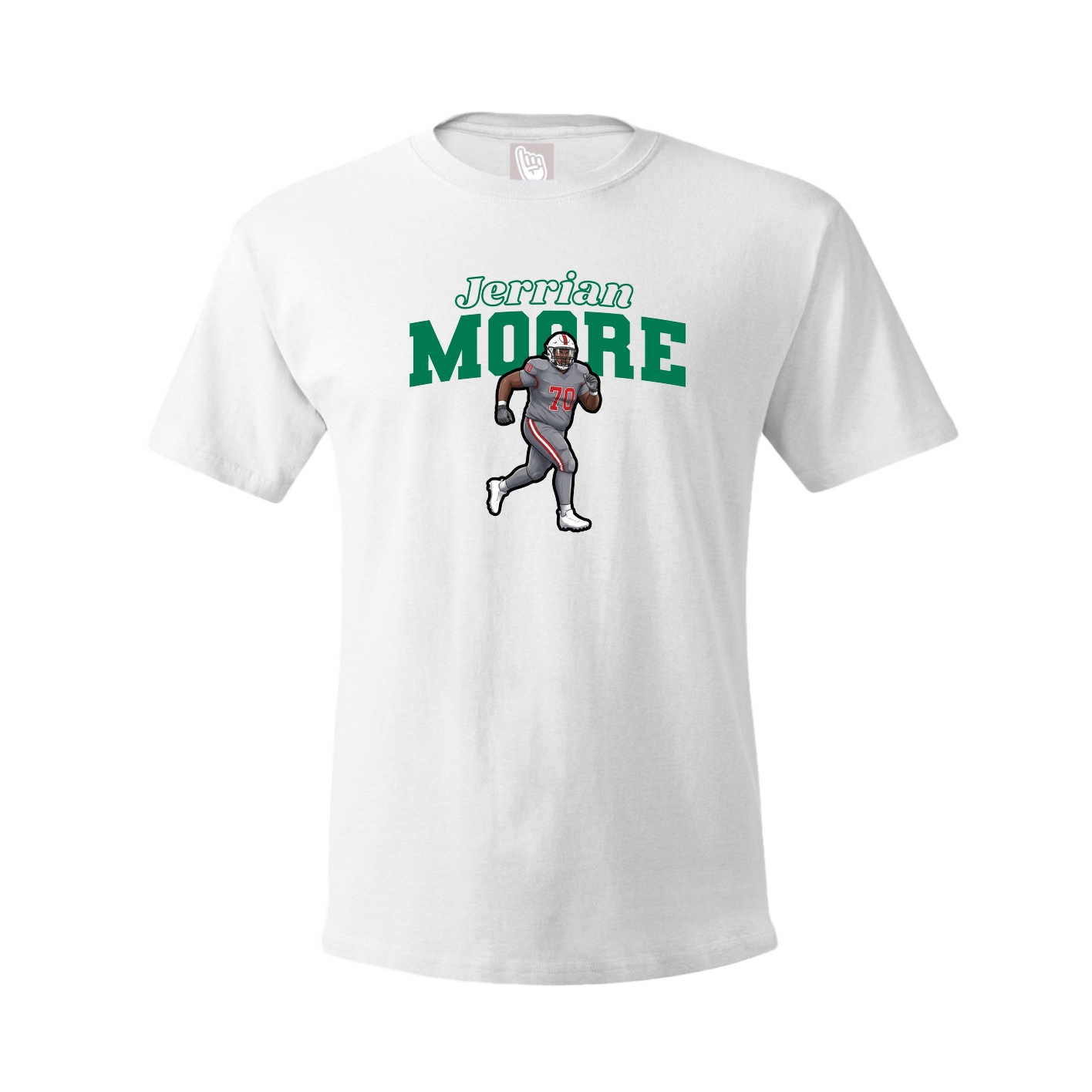 Youth Tee — Name Arch in White