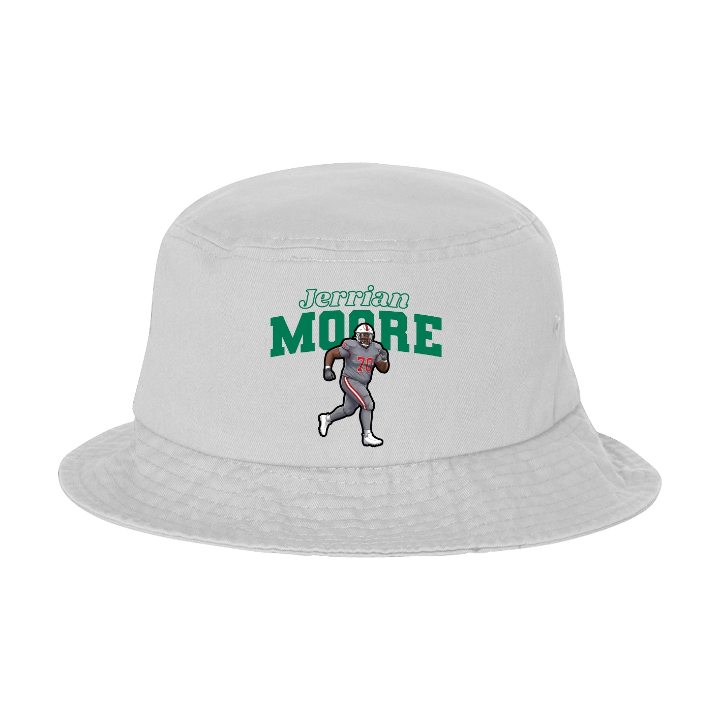 Bucket Cap — Name Arch in White