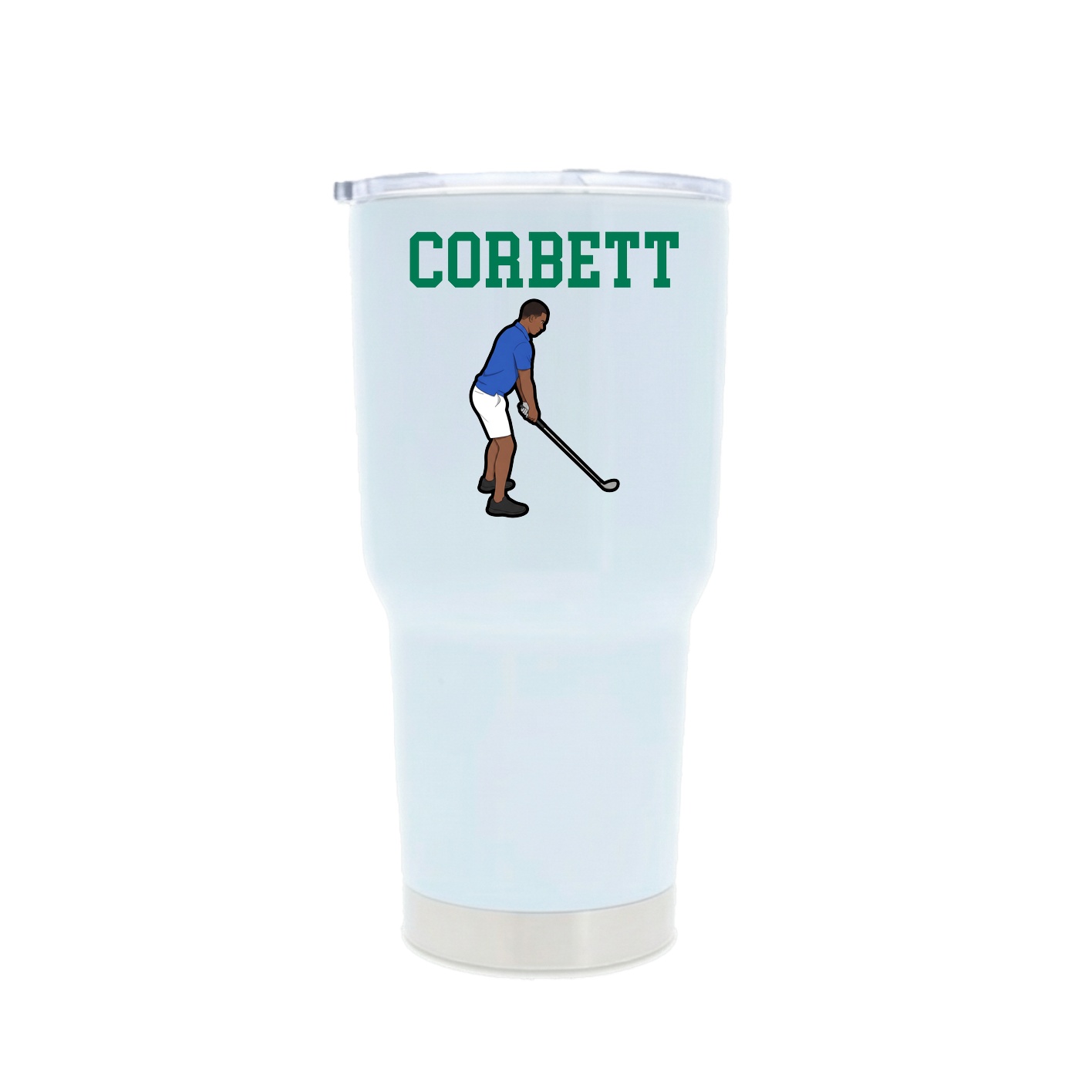 30oz Stainless Steel Tumbler — Shirsey in White