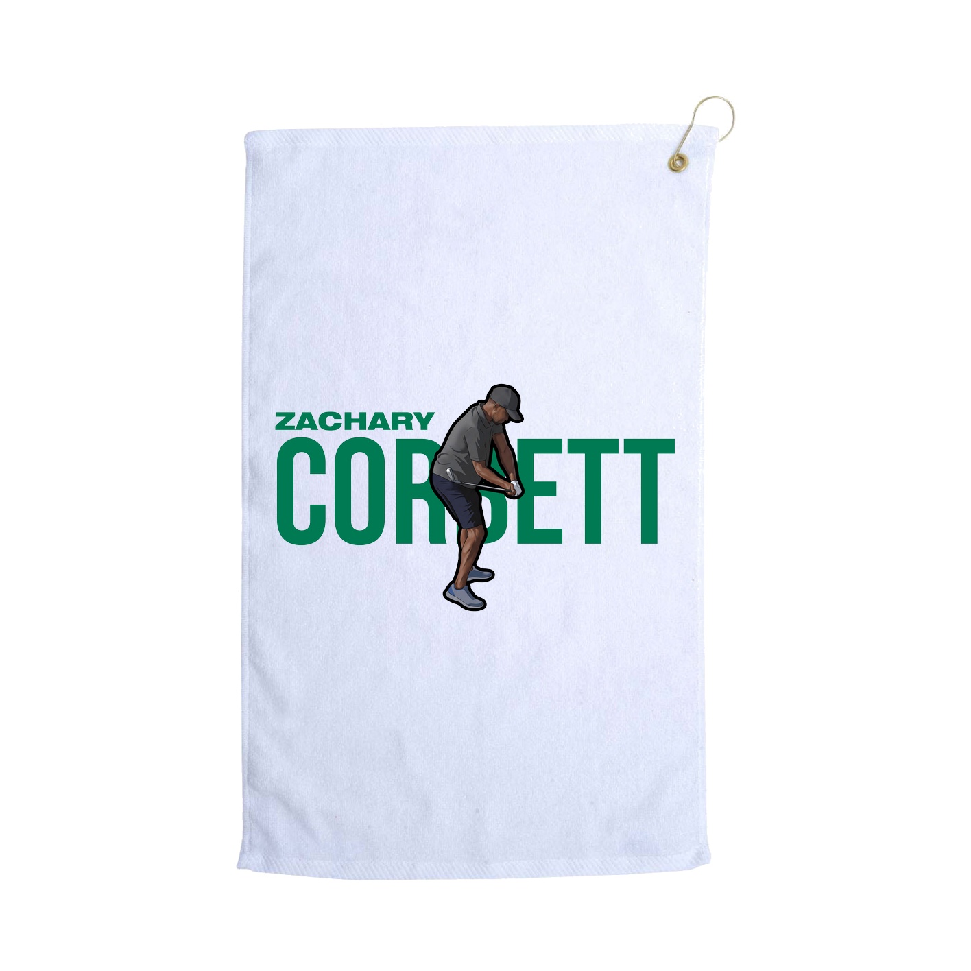 Golf Towel — Player Name in White