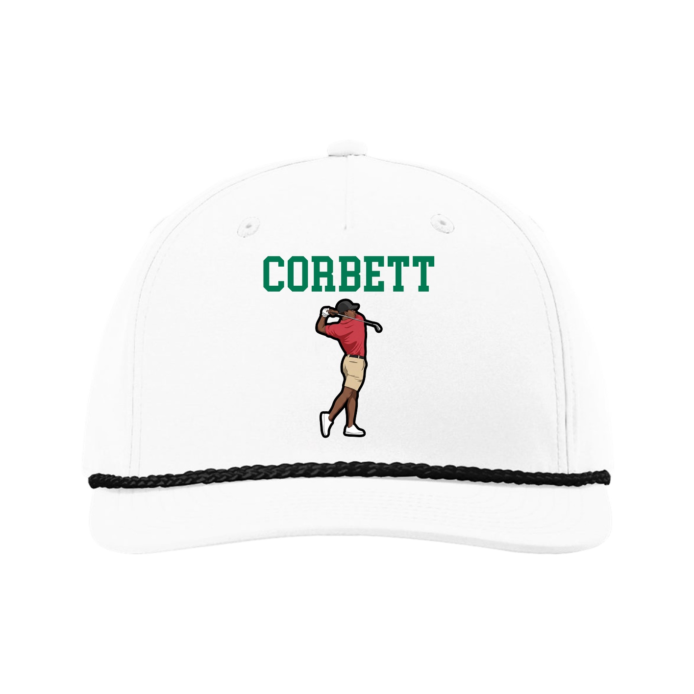 Five-Panel Classic Rope Cap — Shirsey in White