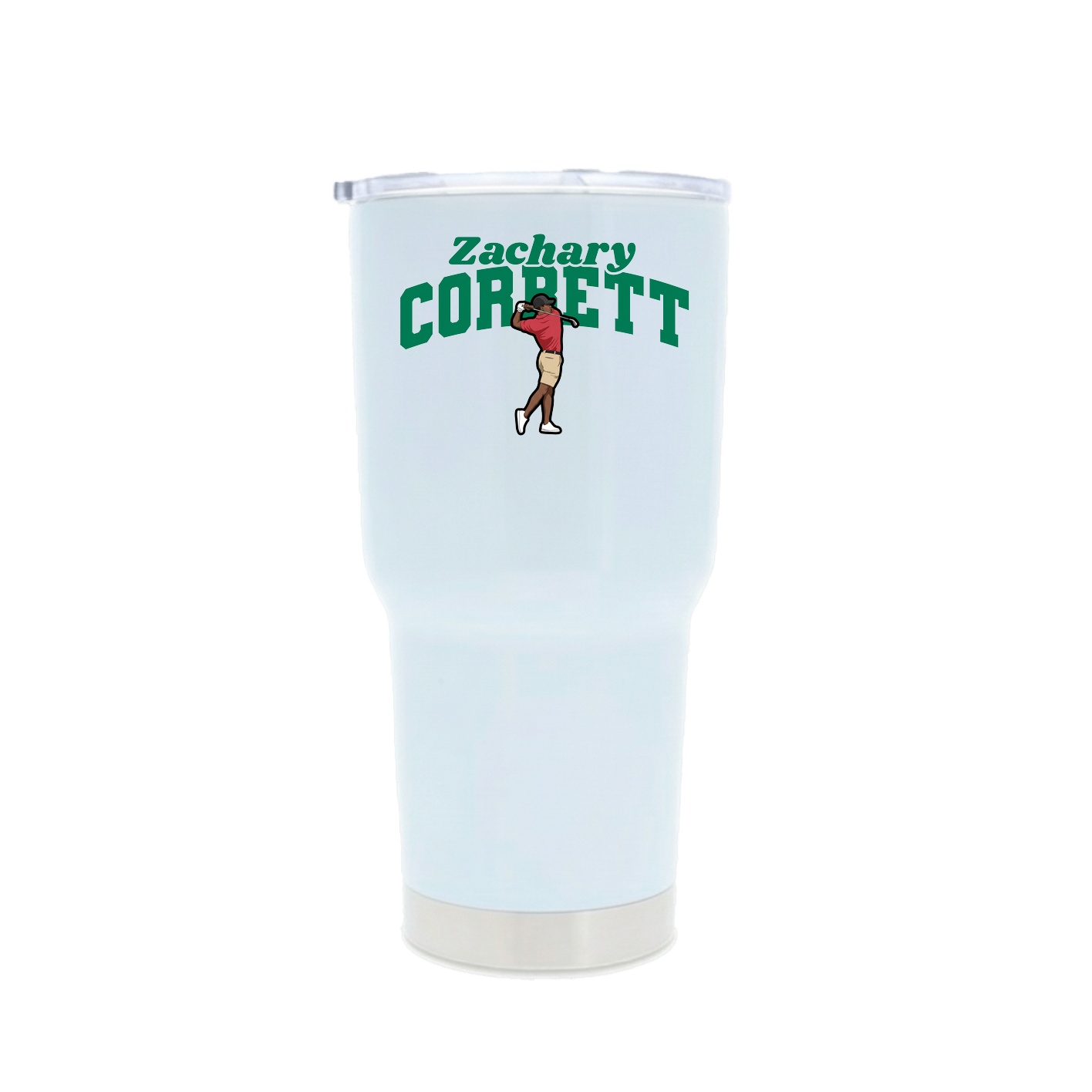 30oz Stainless Steel Tumbler — Signature Arch in White