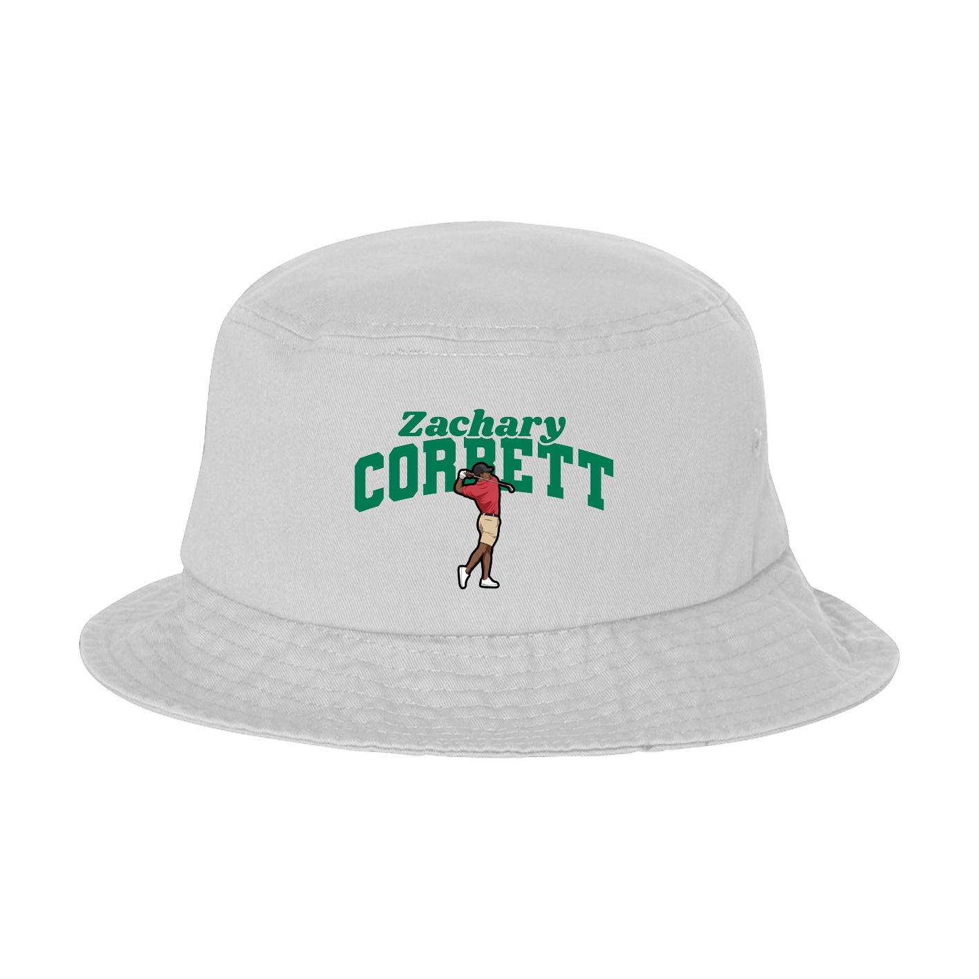 Bucket Cap — Signature Arch in White
