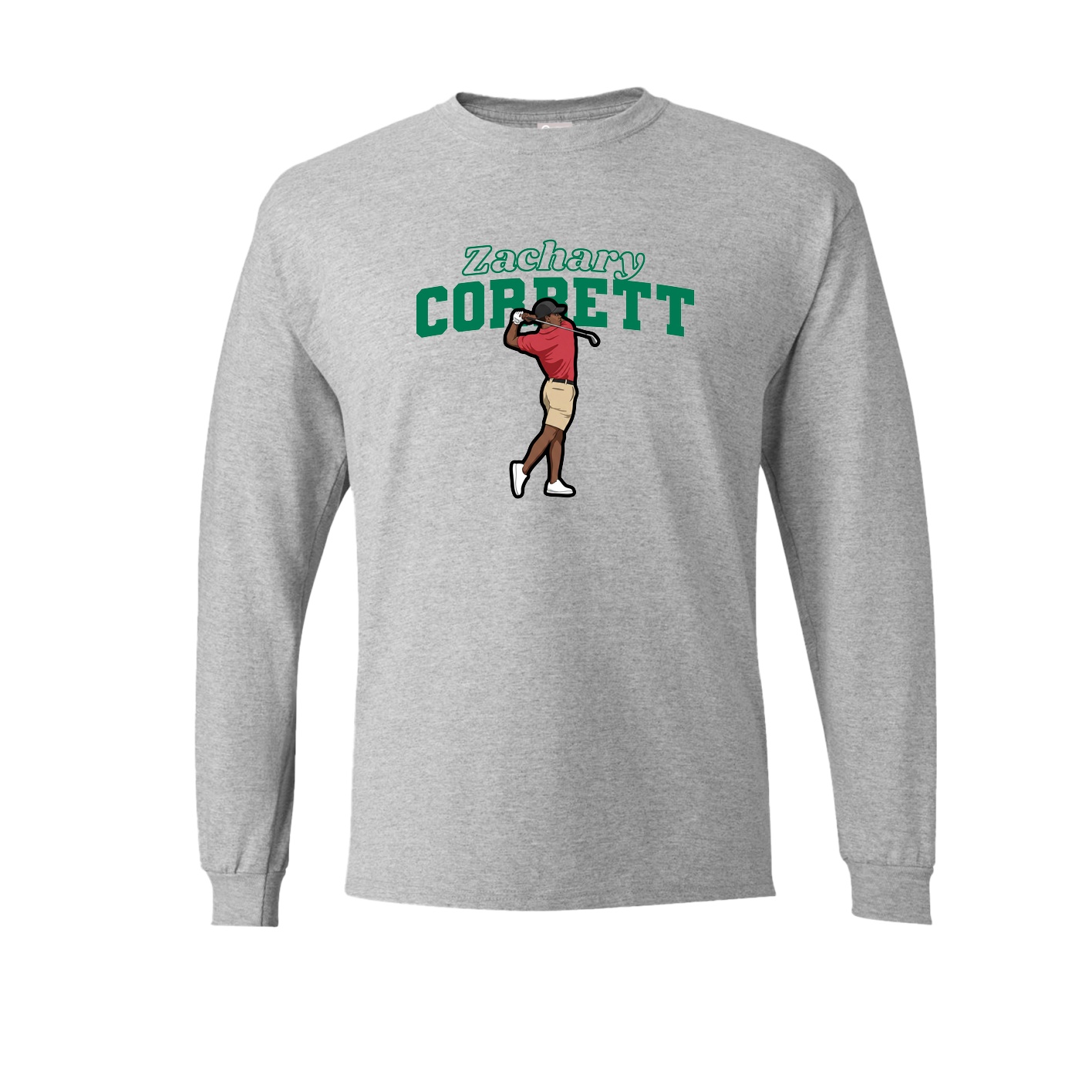 Long Sleeve Tee — Name Arch in Grey