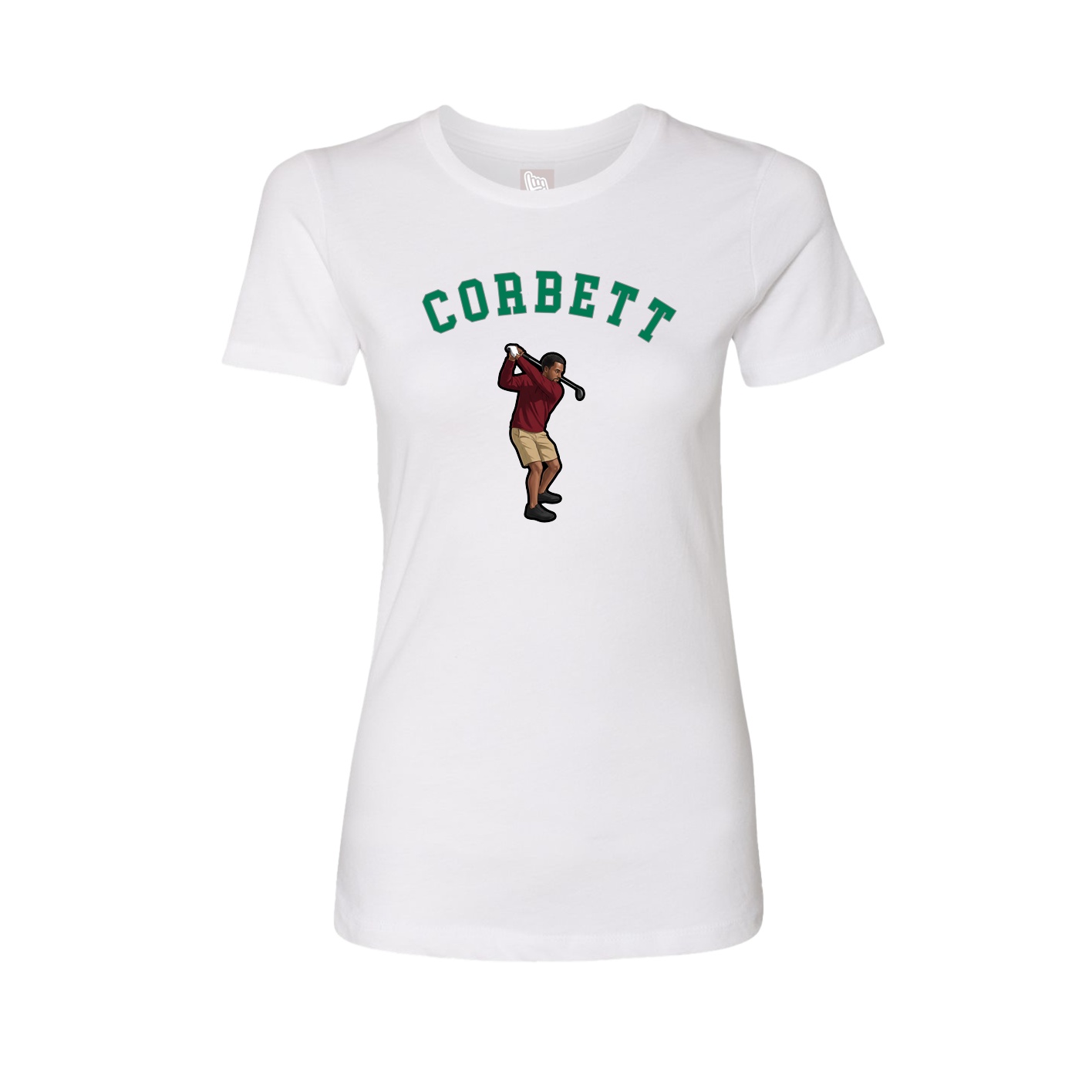 Fitted Women's Tee — Shirsey Arch in White