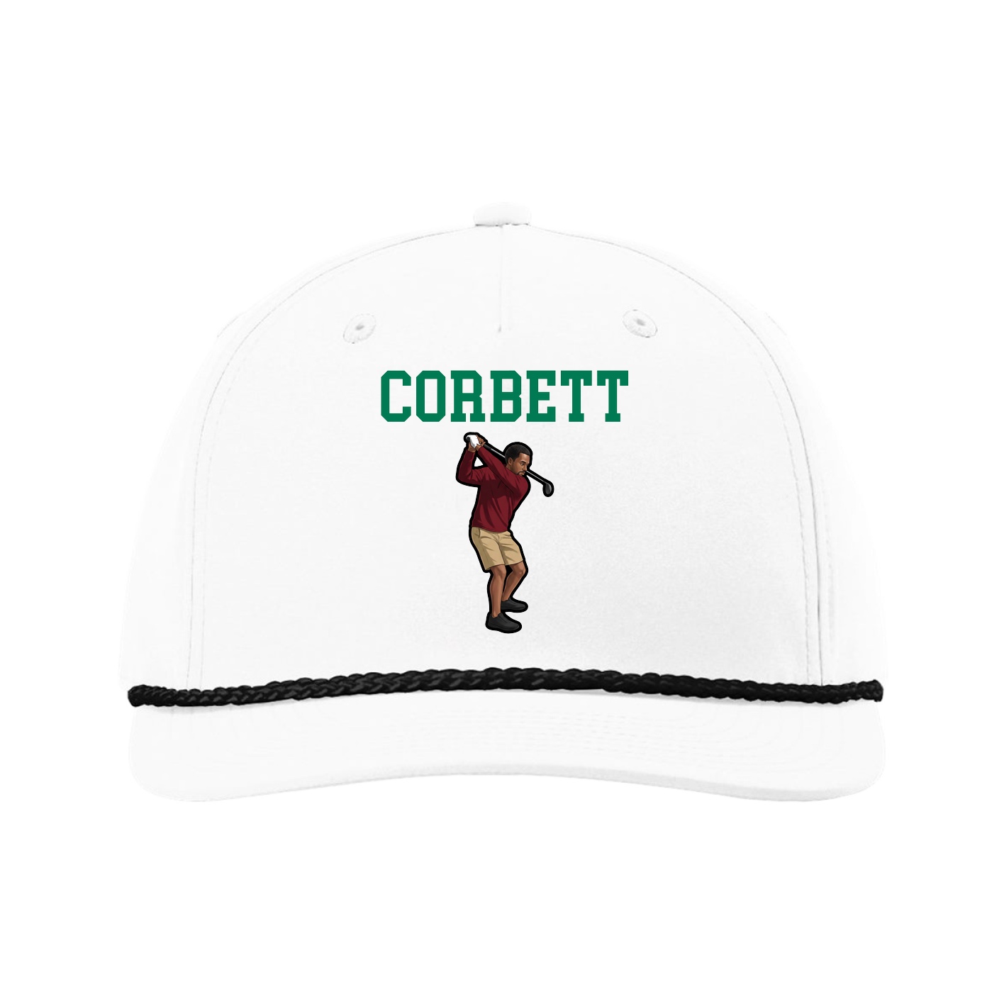 Five-Panel Classic Rope Cap — Shirsey in White