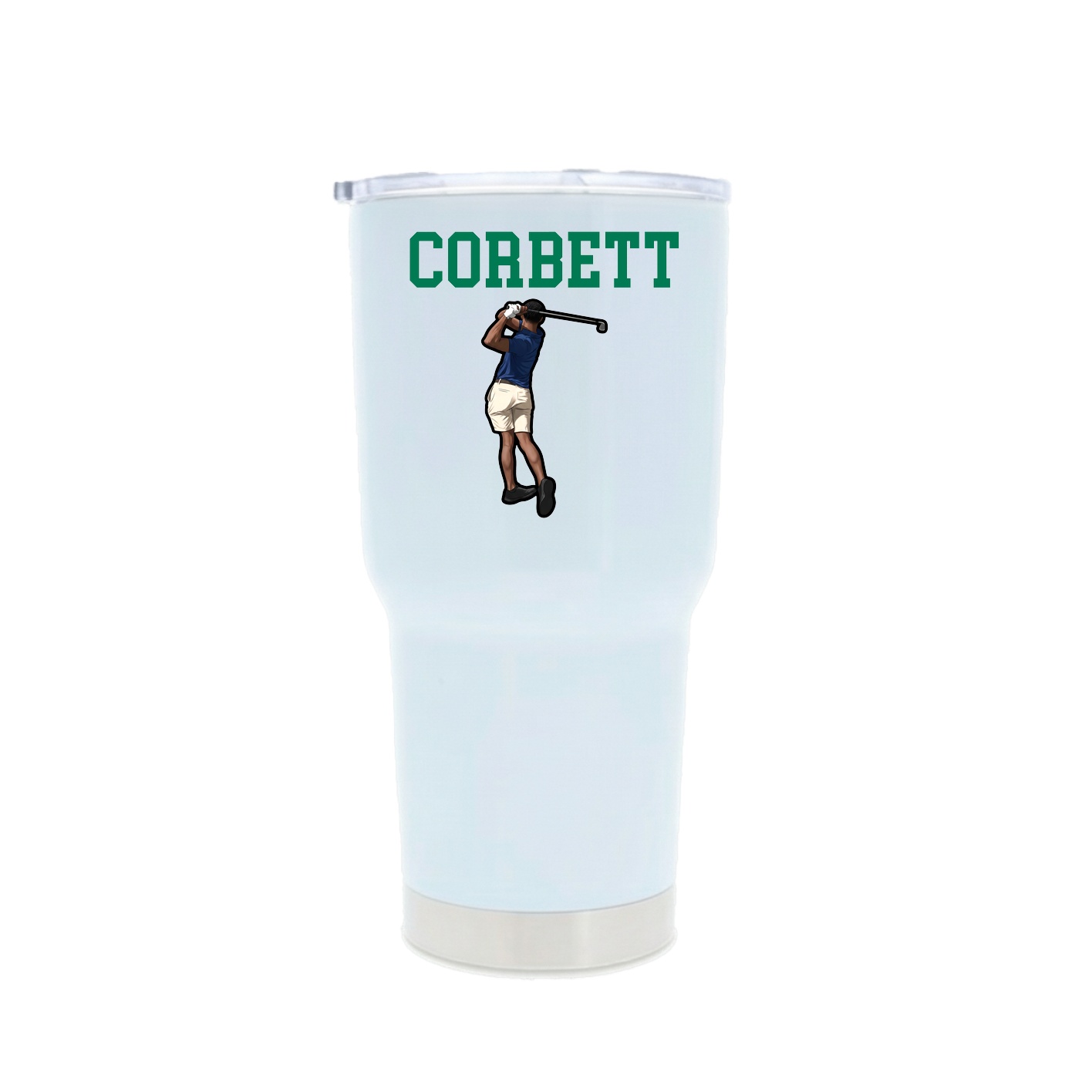 30oz Stainless Steel Tumbler — Shirsey in White