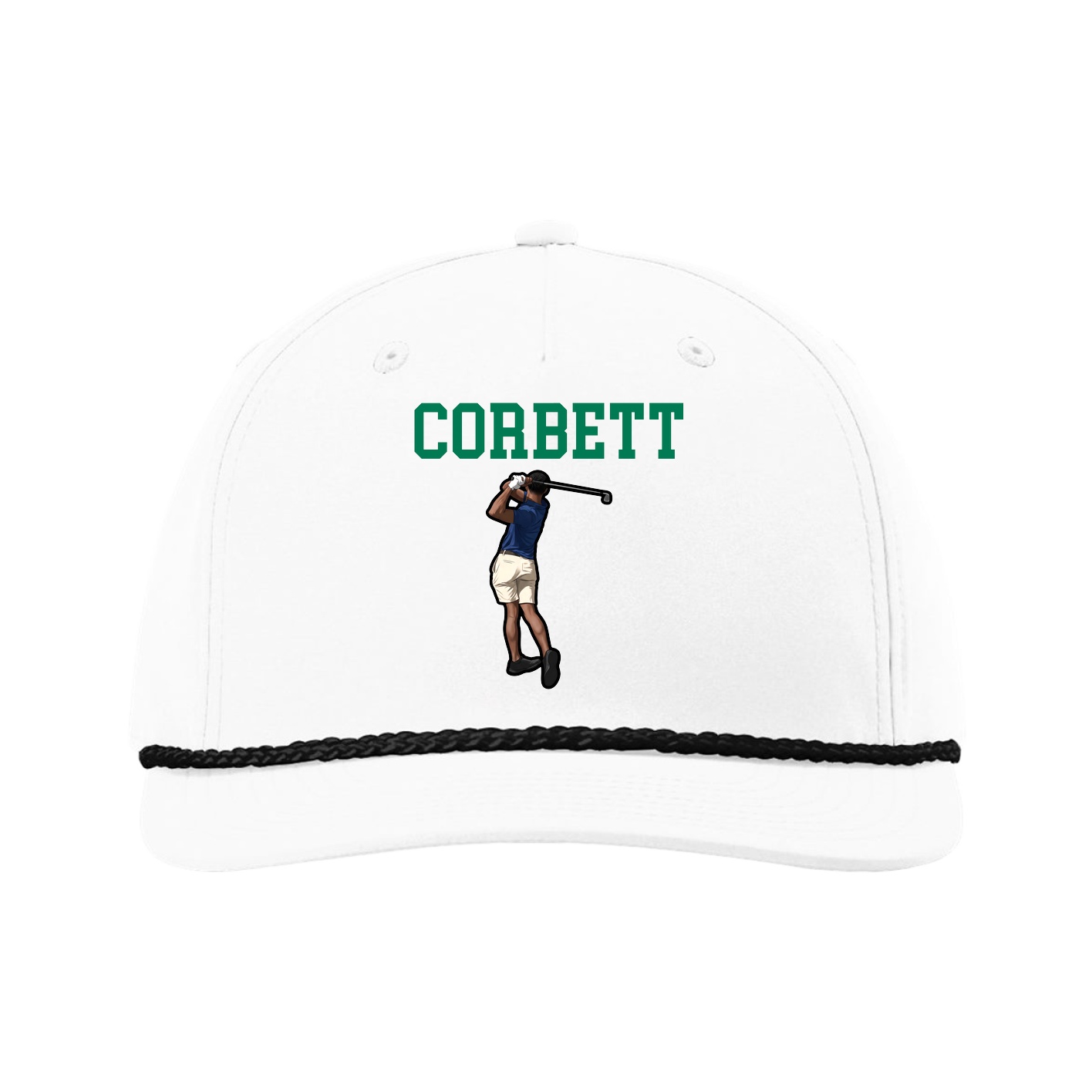 Five-Panel Classic Rope Cap — Shirsey in White