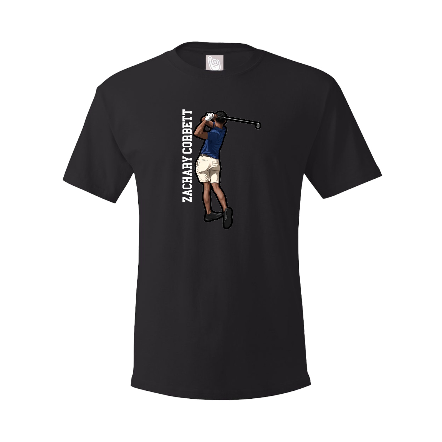 Youth Tee — Name Vertical in Black