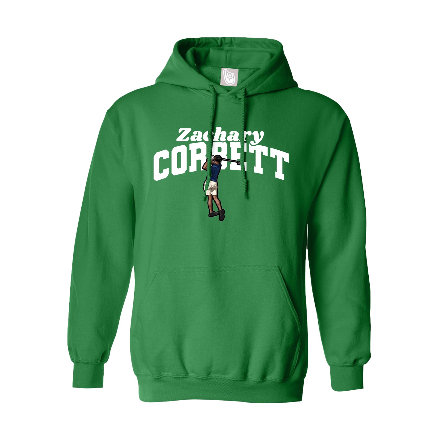 Youth Hoodie — Signature Arch in Green