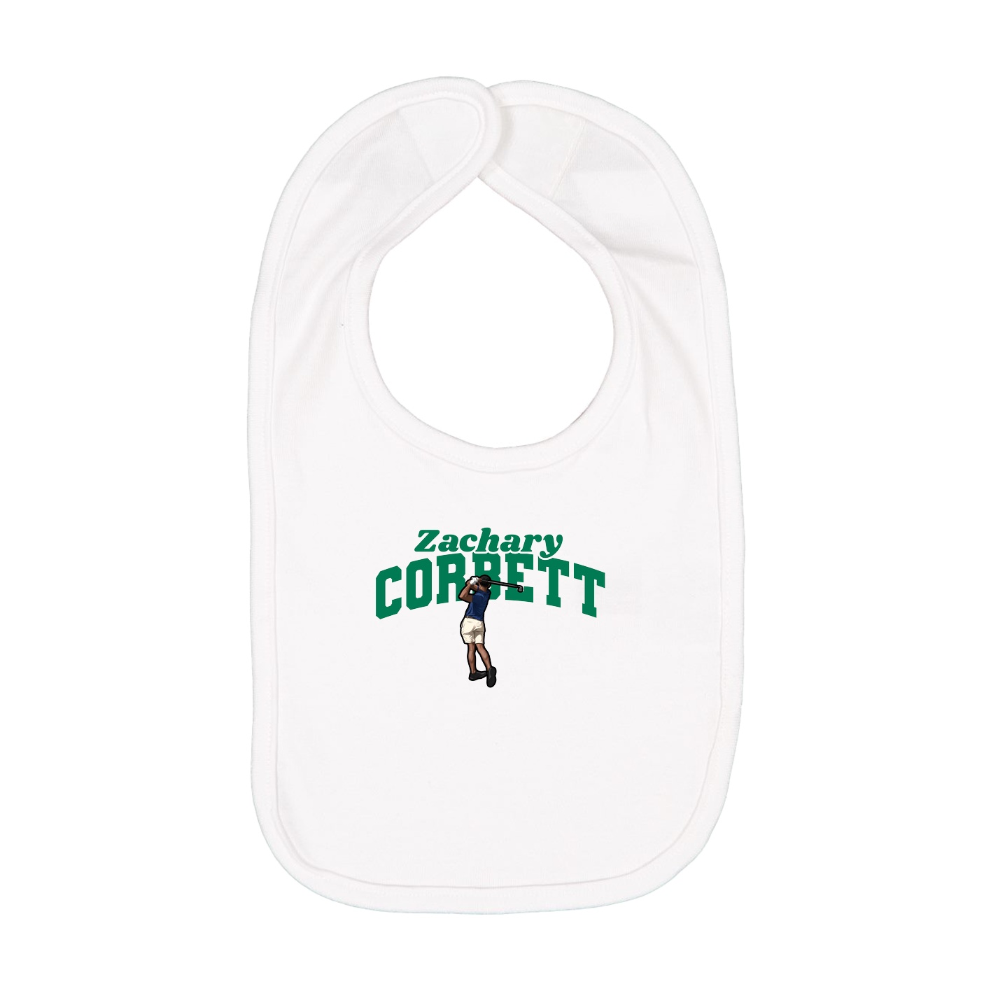 Infant Bib — Signature Arch in White