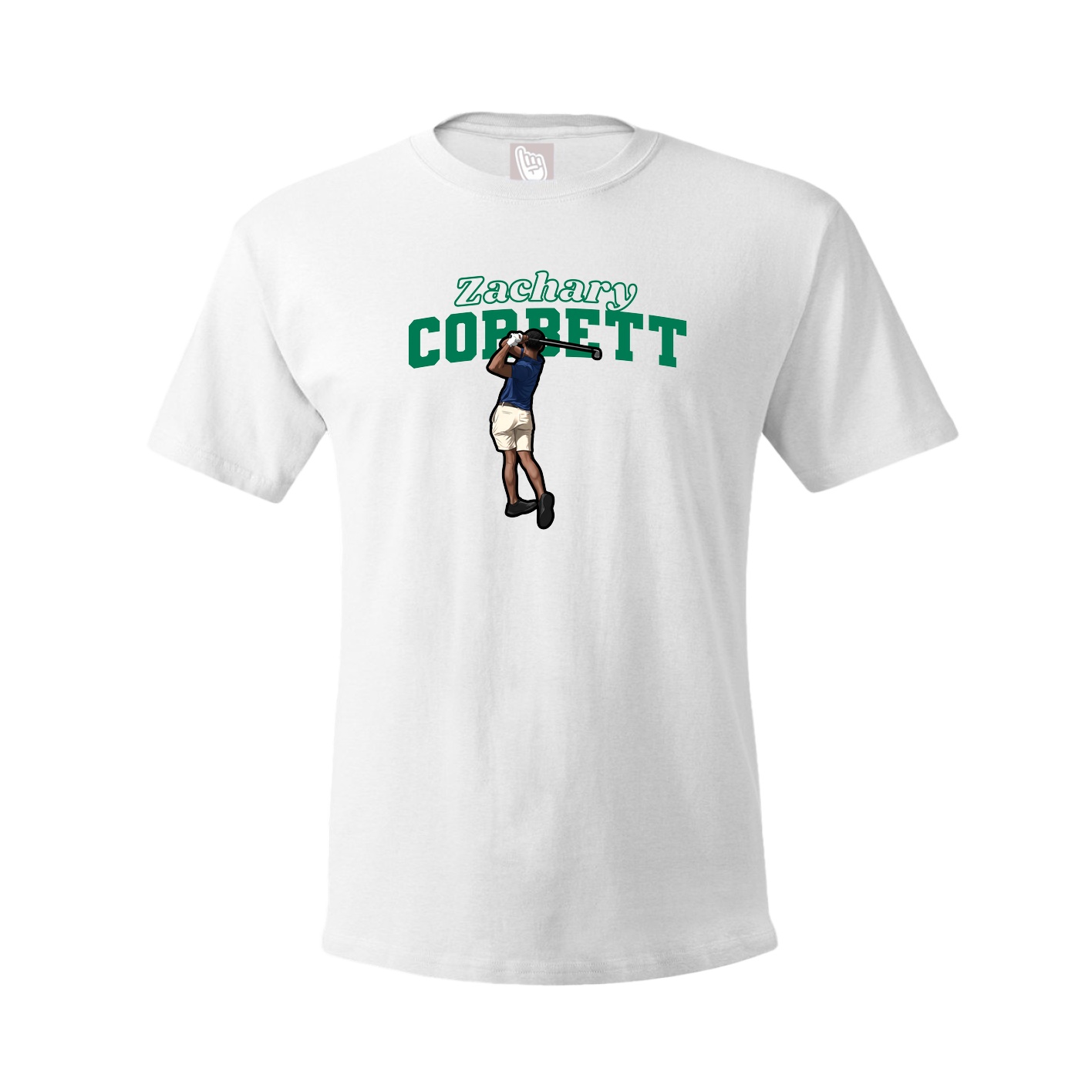 Youth Tee — Name Arch in White