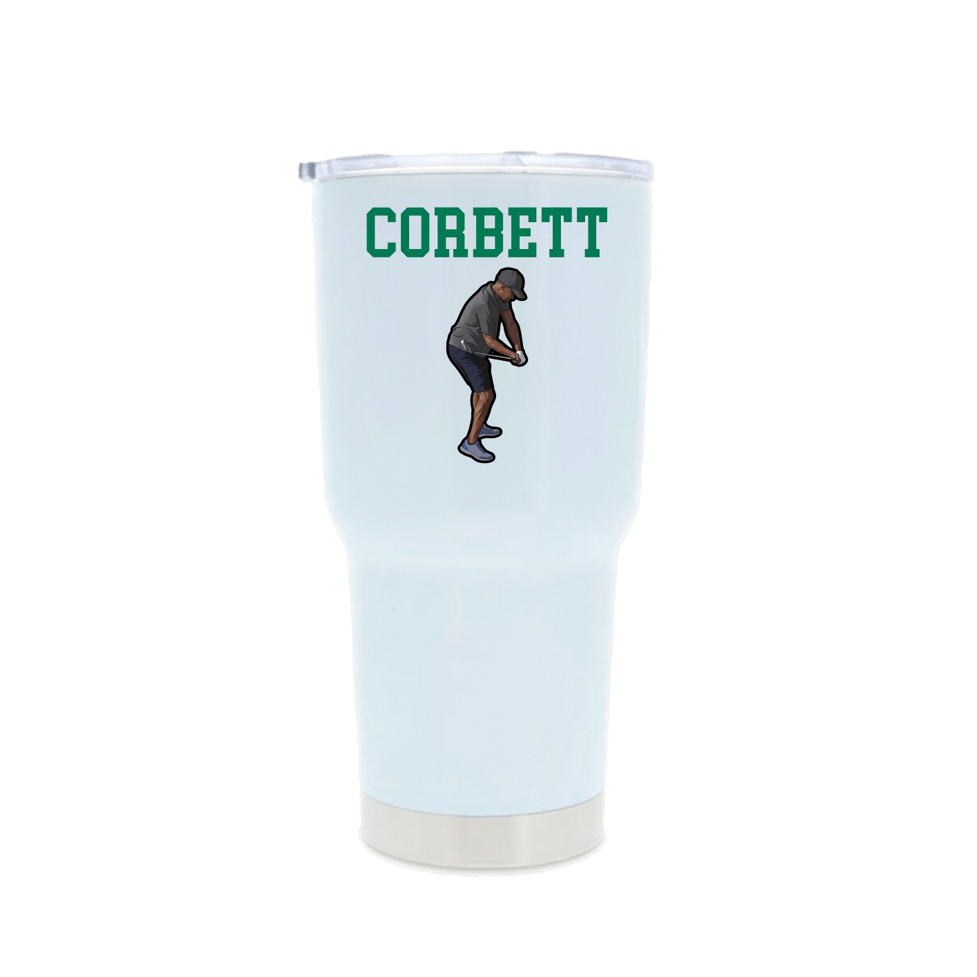 30oz Stainless Steel Tumbler — Shirsey in White