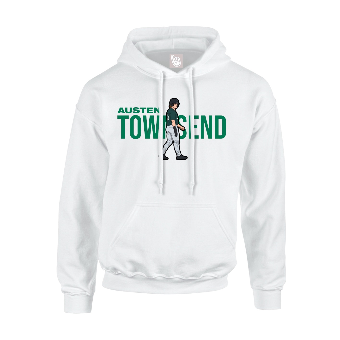 Youth Hoodie — Player Name in White