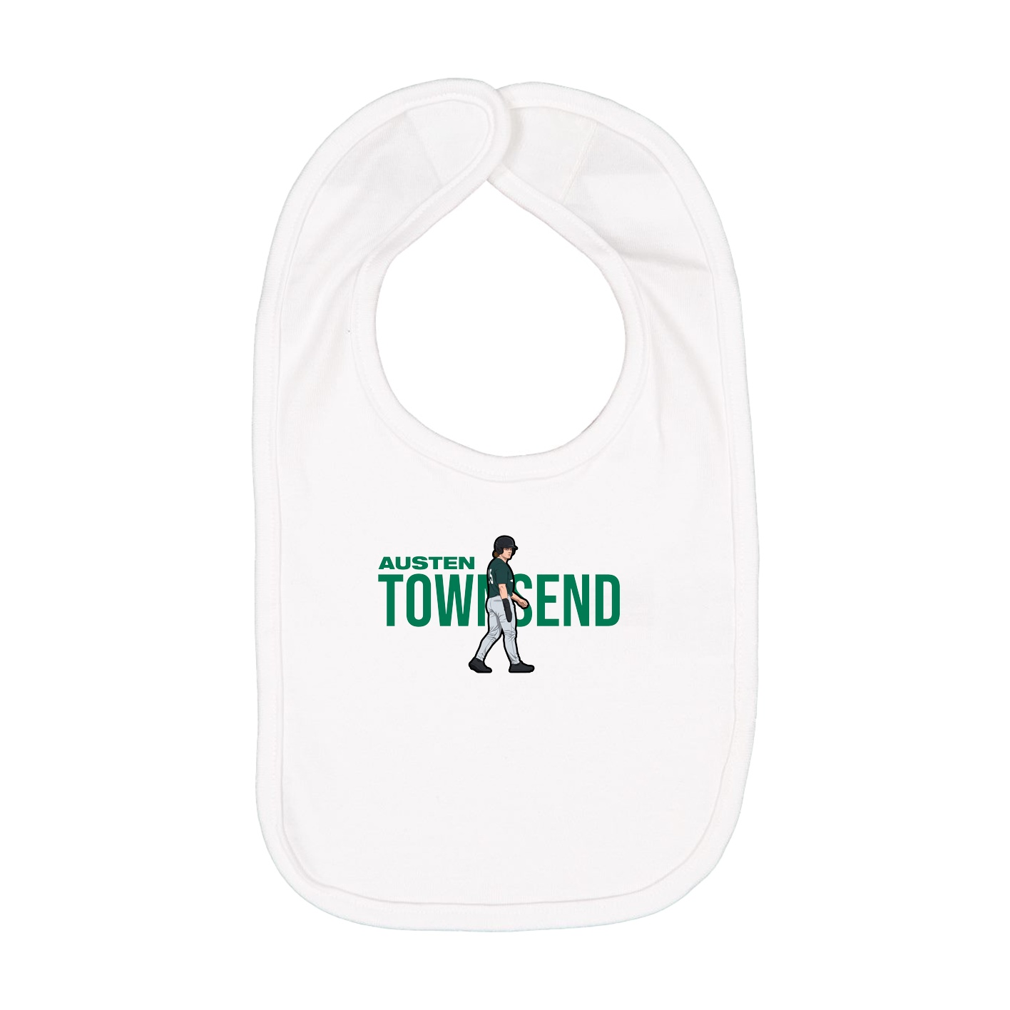 Infant Bib — Player Name in White
